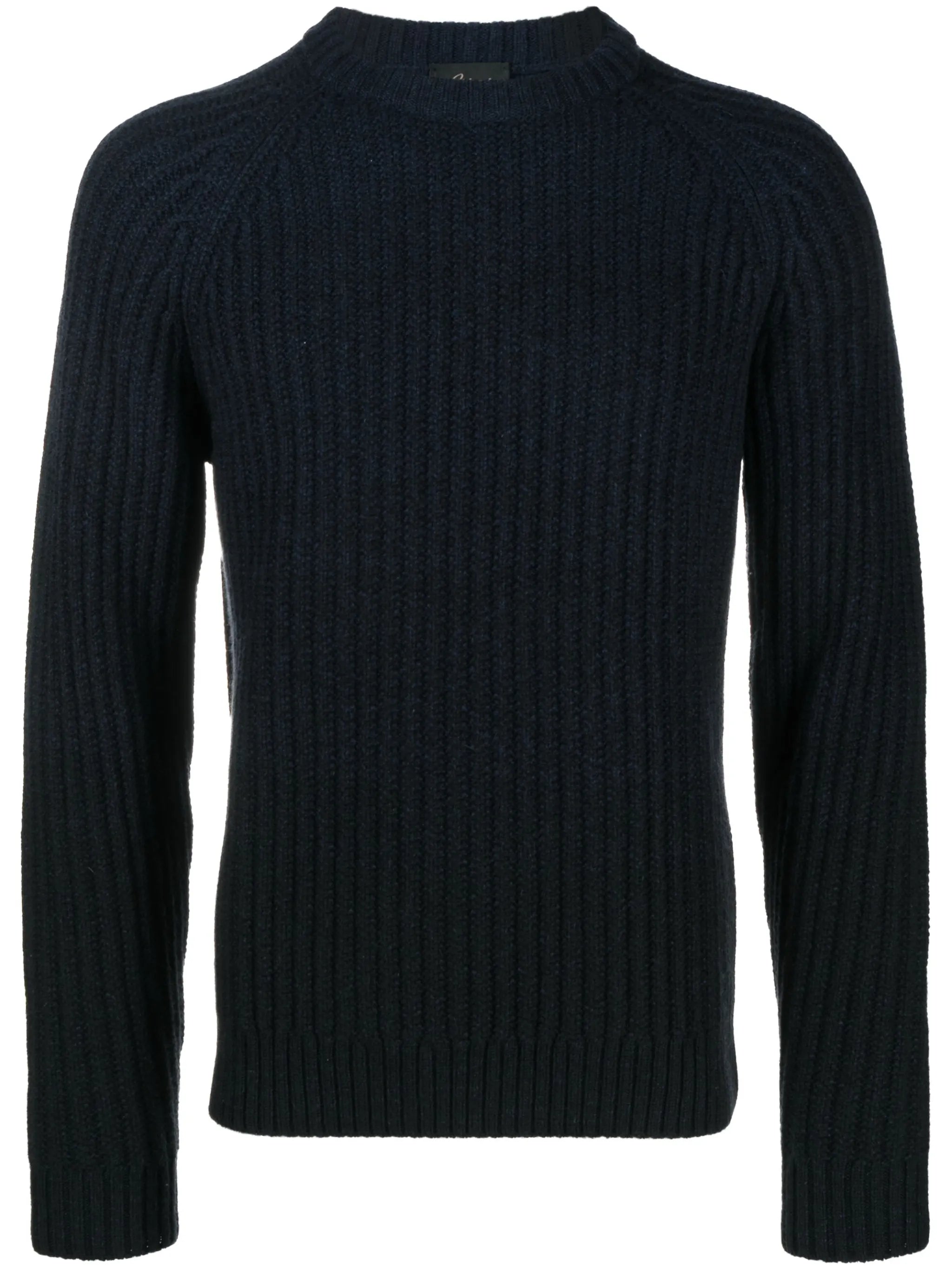 fisherman's-knit long-sleeved jumper