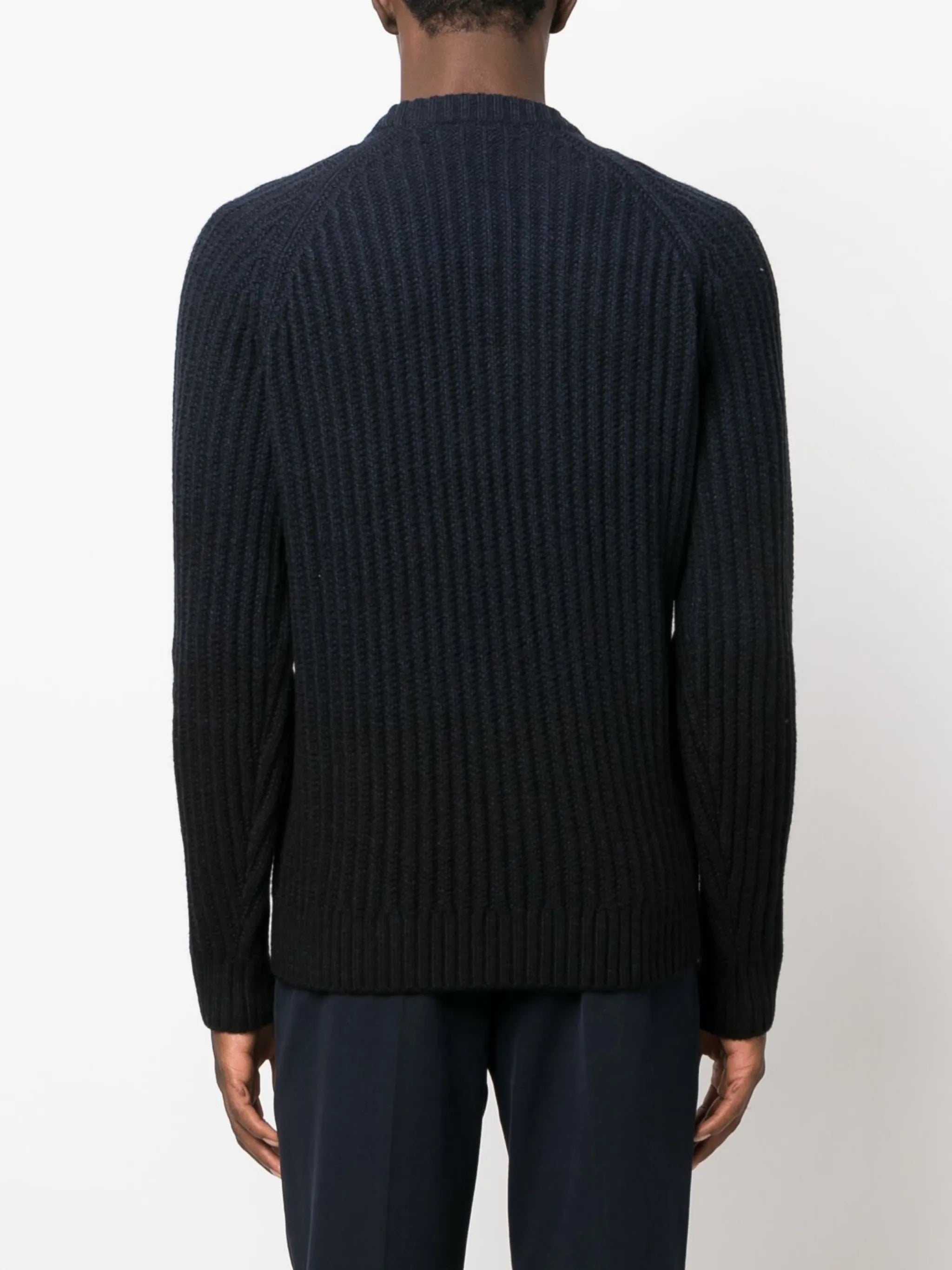 fisherman's-knit long-sleeved jumper