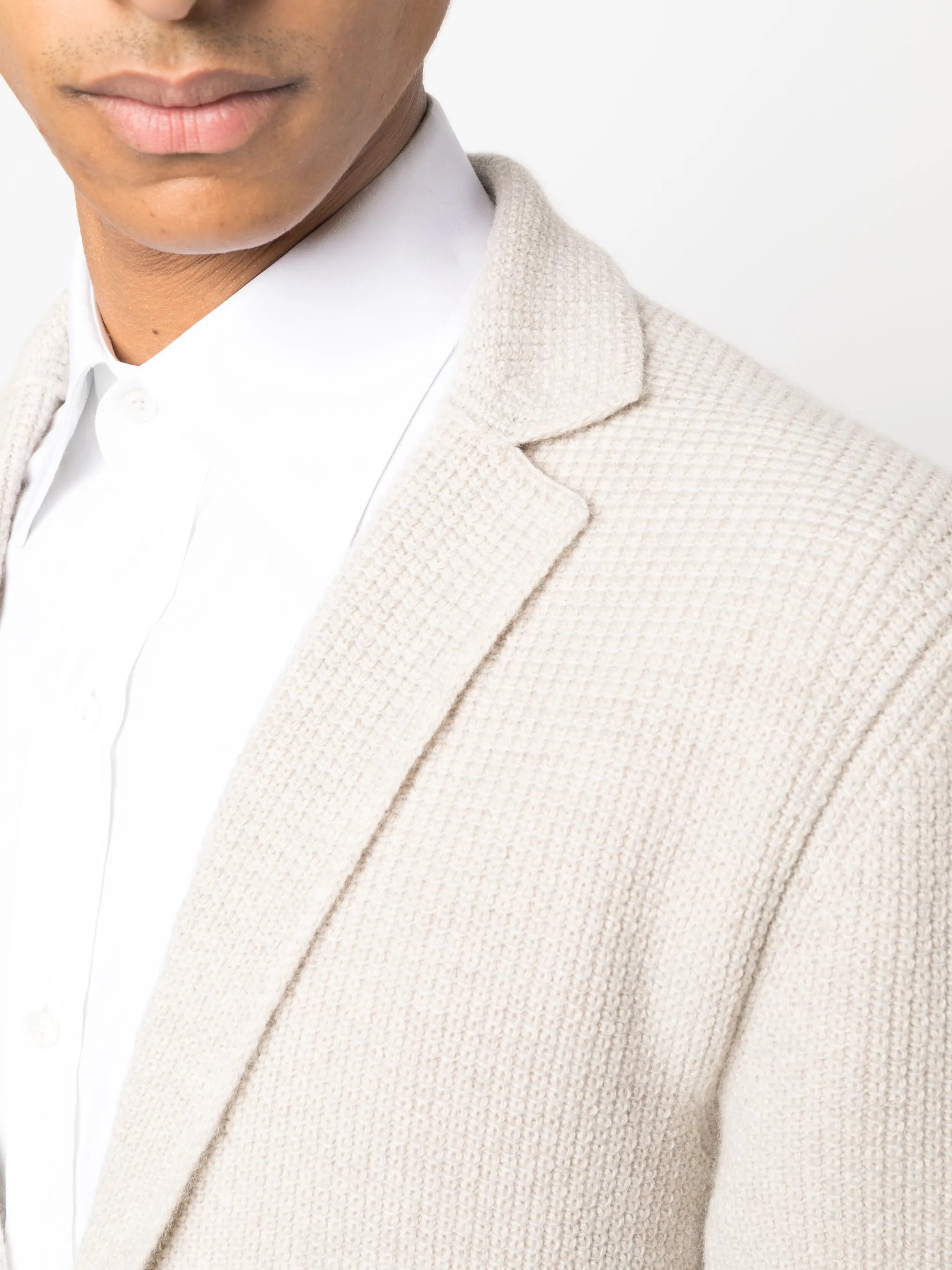 knitted cashmere-blend cardigan