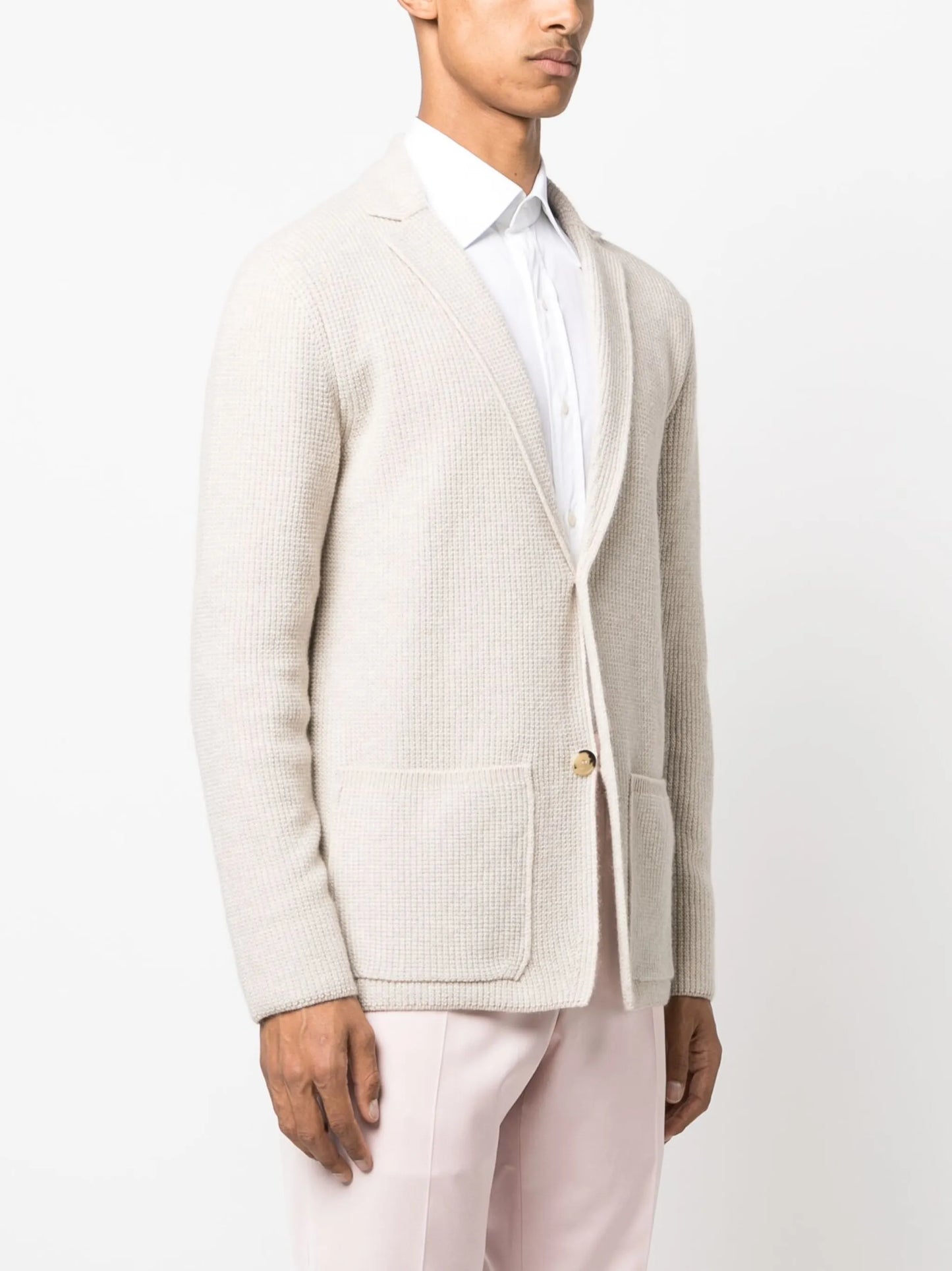 knitted cashmere-blend cardigan