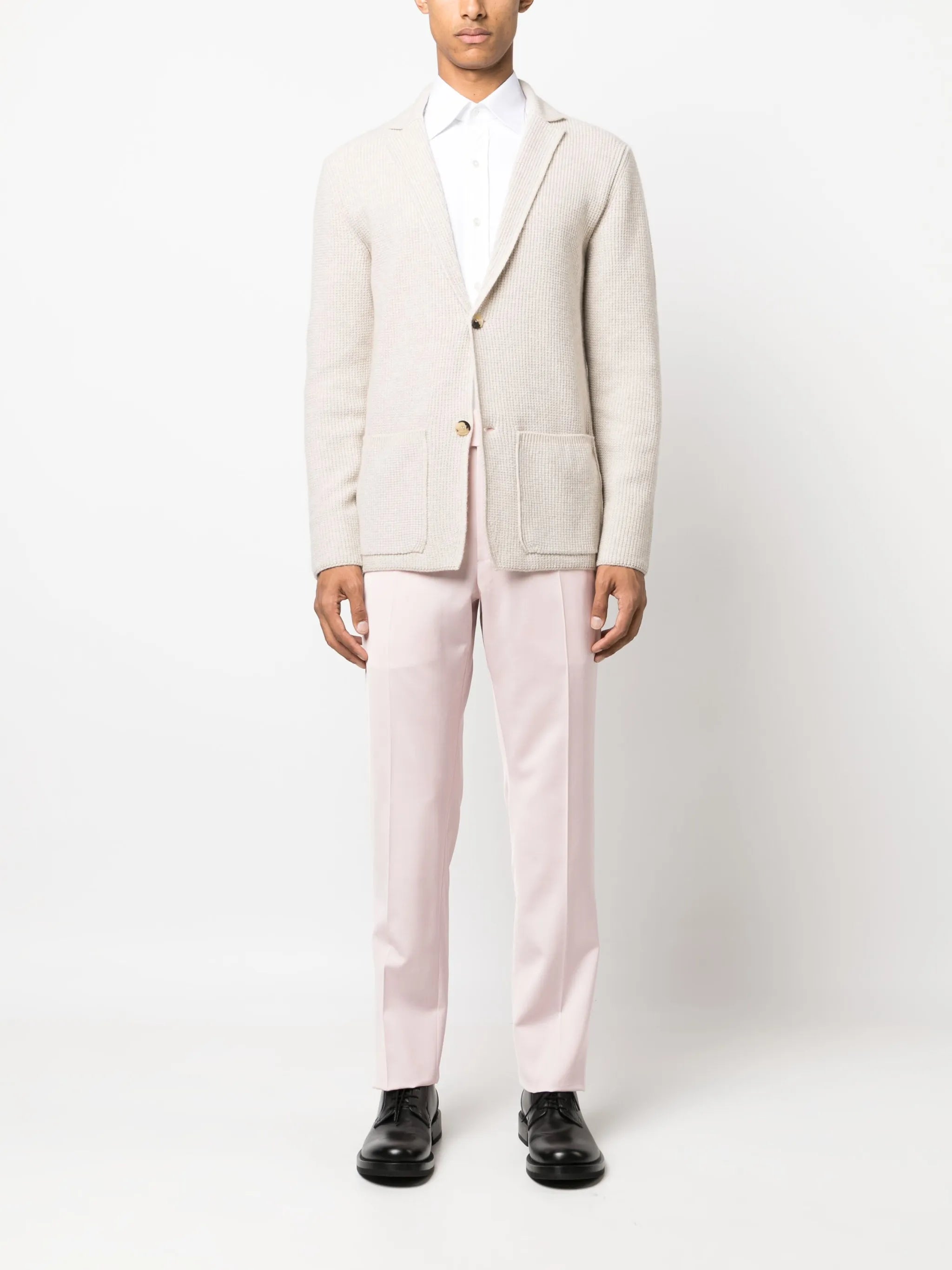 knitted cashmere-blend cardigan