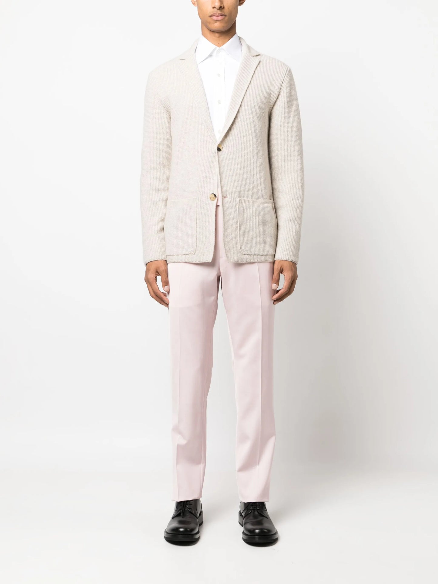 knitted cashmere-blend cardigan