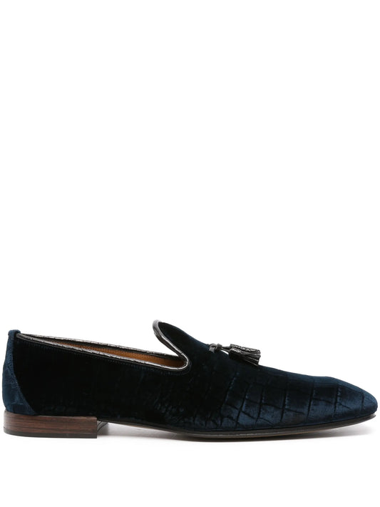 Baily square-toe velvet loafers
