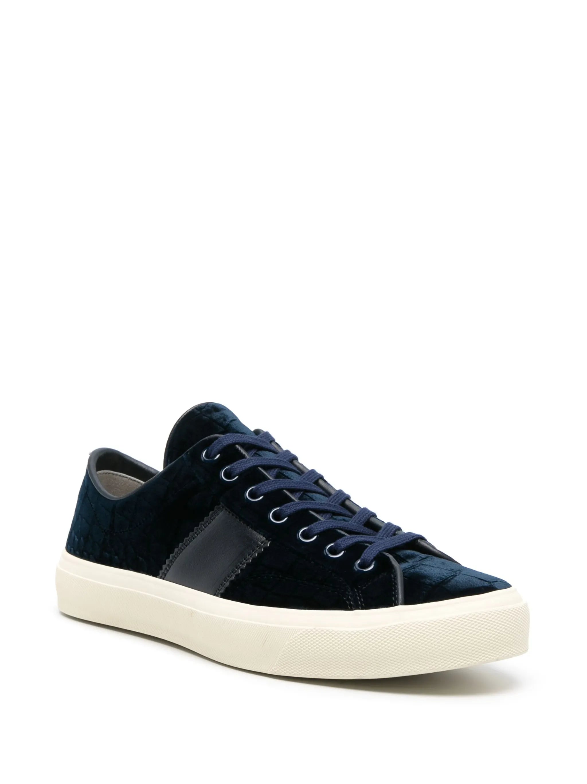Cambridge crocodile-effect leather sneakers