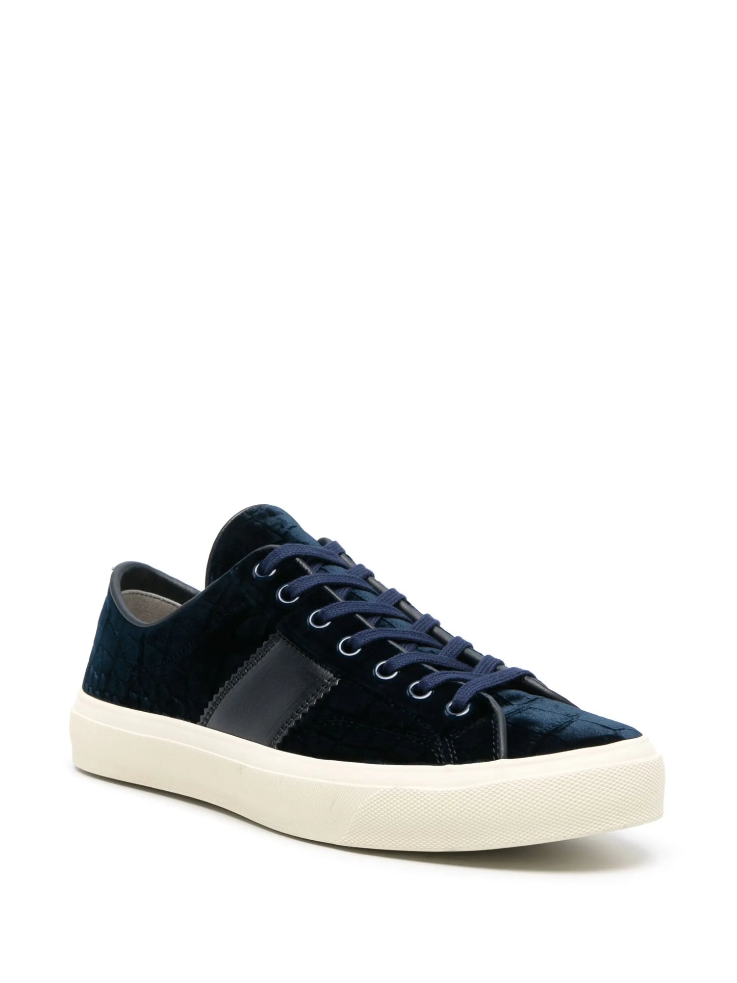 Cambridge crocodile-effect leather sneakers