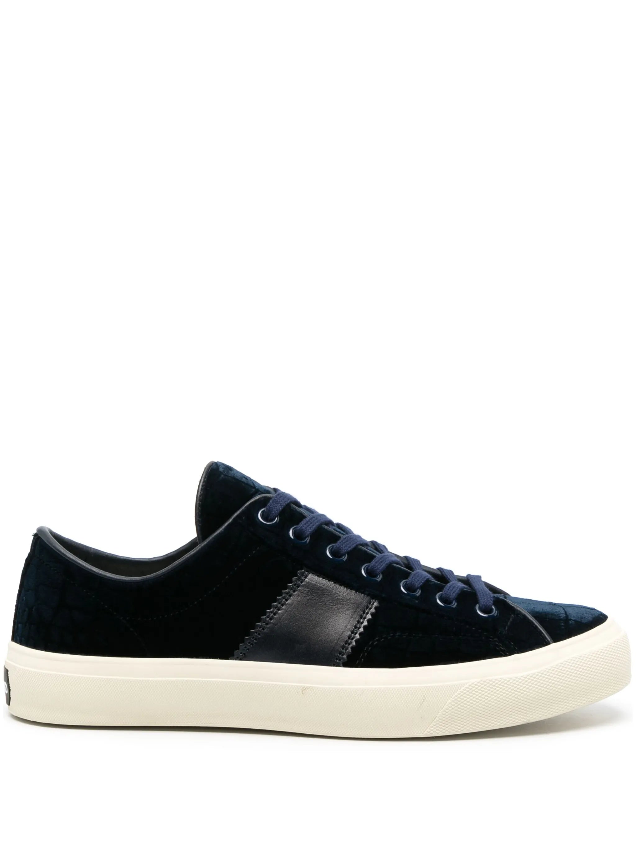 Cambridge crocodile-effect leather sneakers
