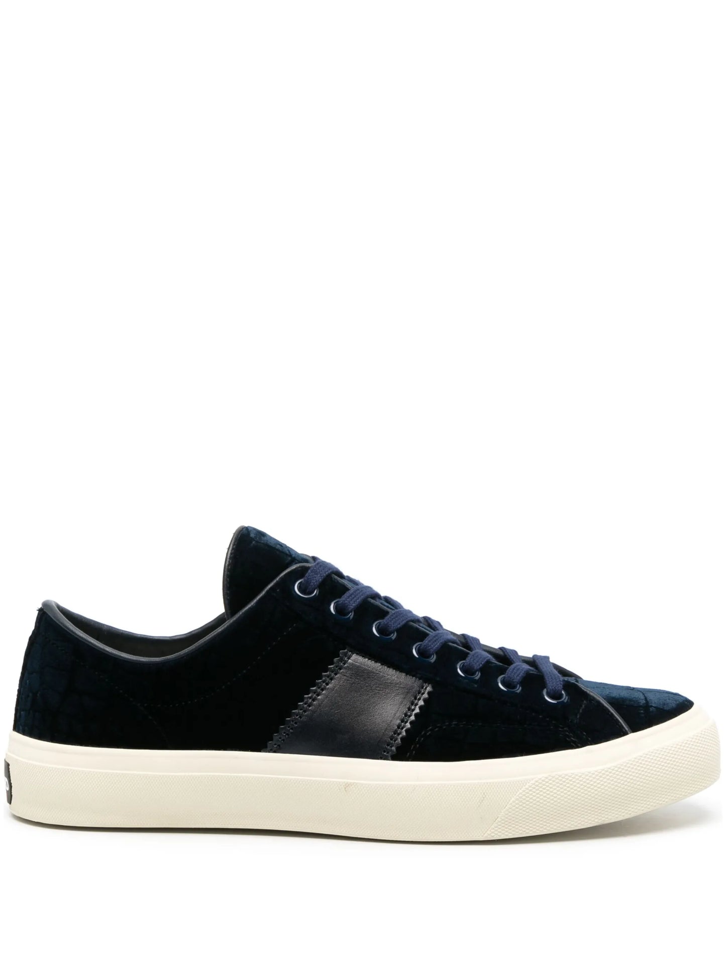 Cambridge crocodile-effect leather sneakers