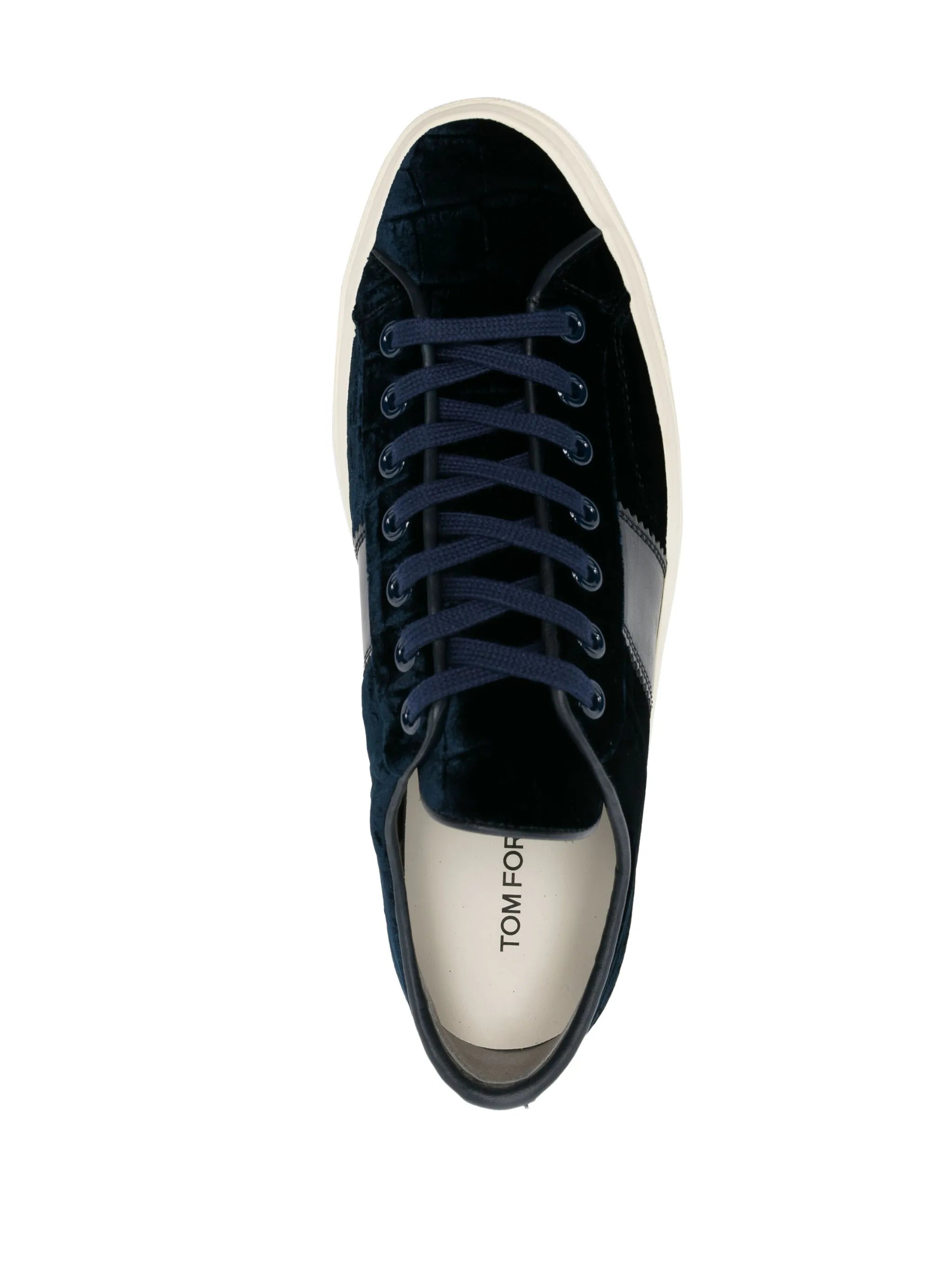 Cambridge crocodile-effect leather sneakers