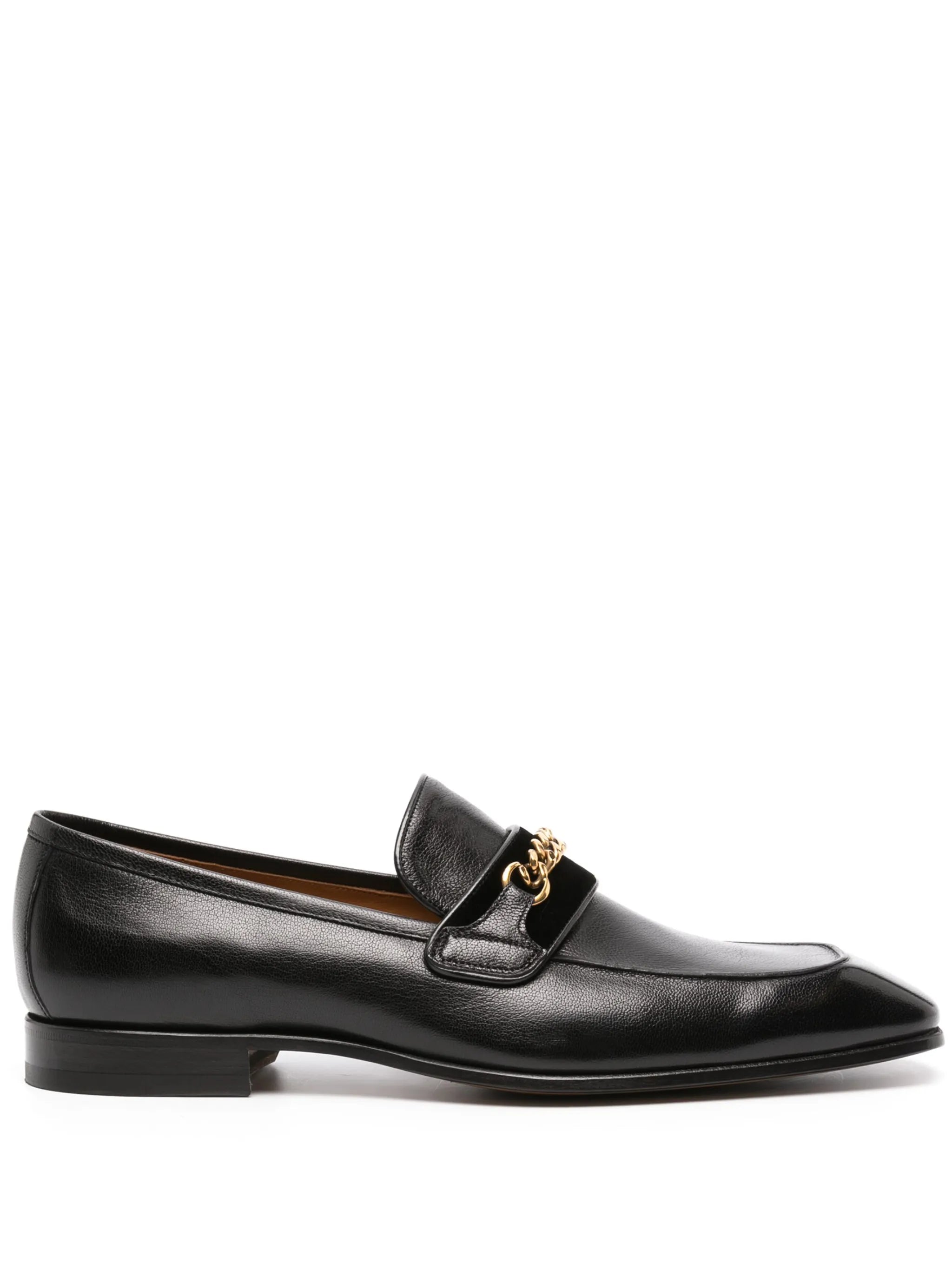Baily square-toe leather loafers