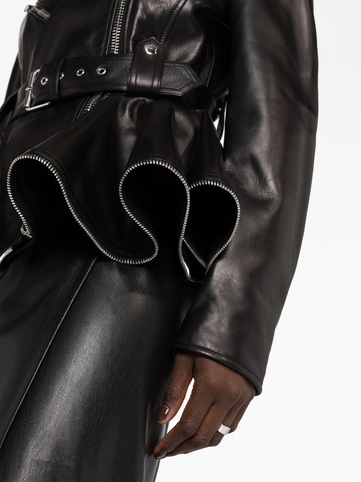 peplum-hem biker jacket