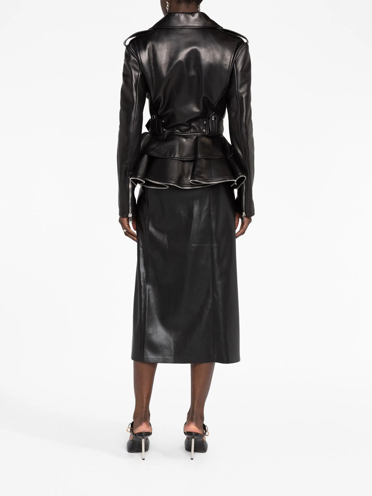 peplum-hem biker jacket