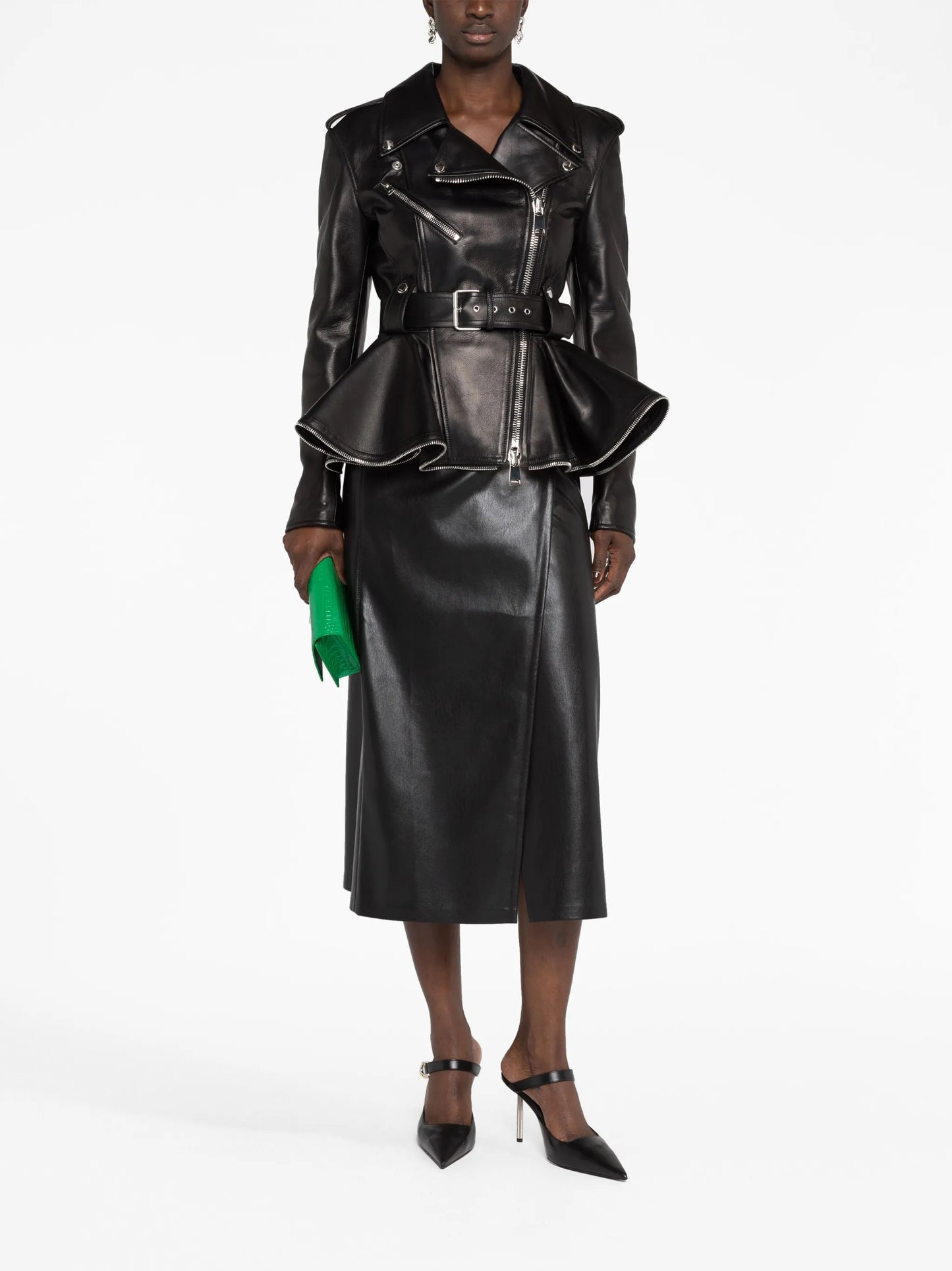 peplum-hem biker jacket