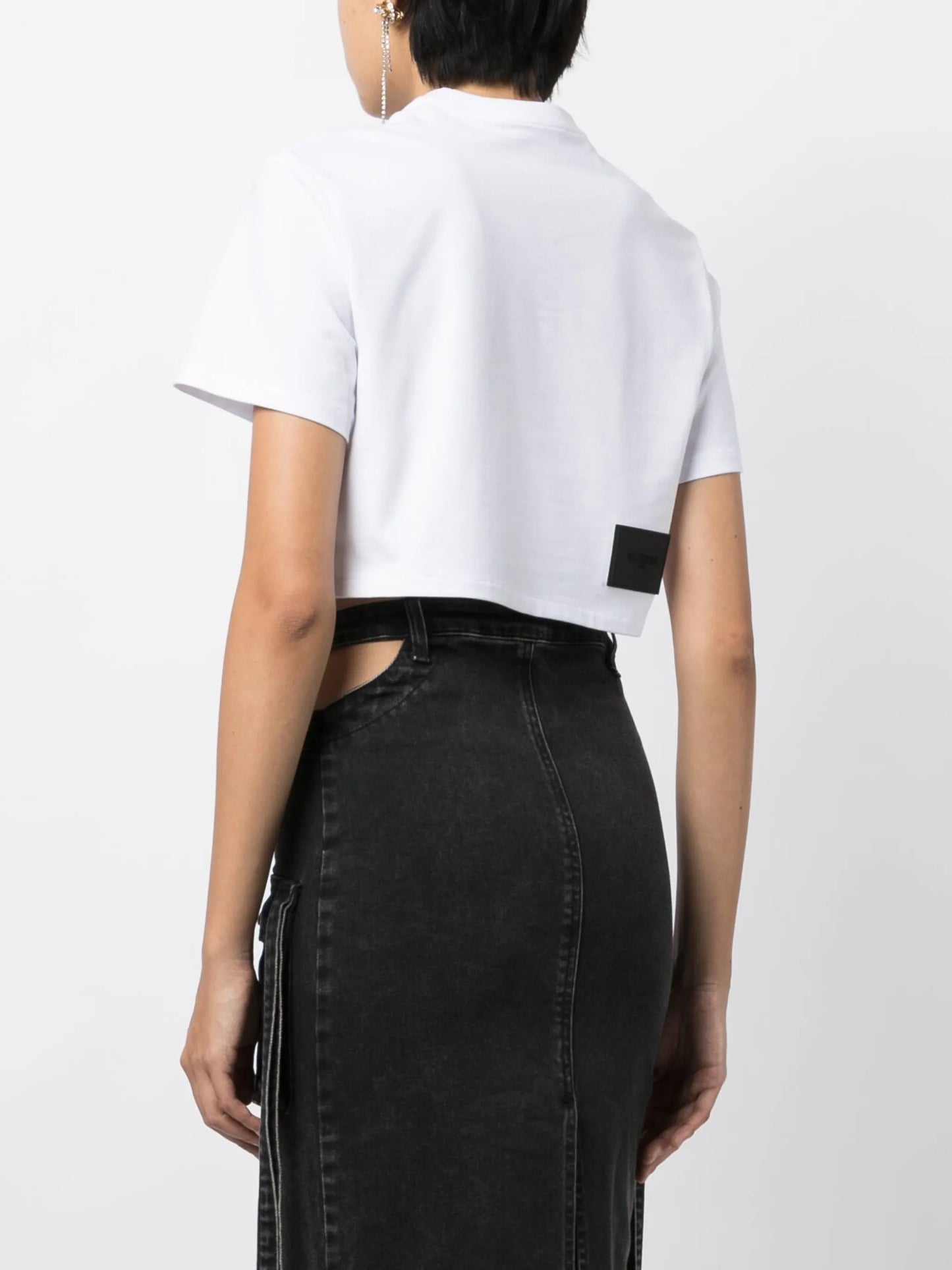 logo-print jersey cropped T-shirt