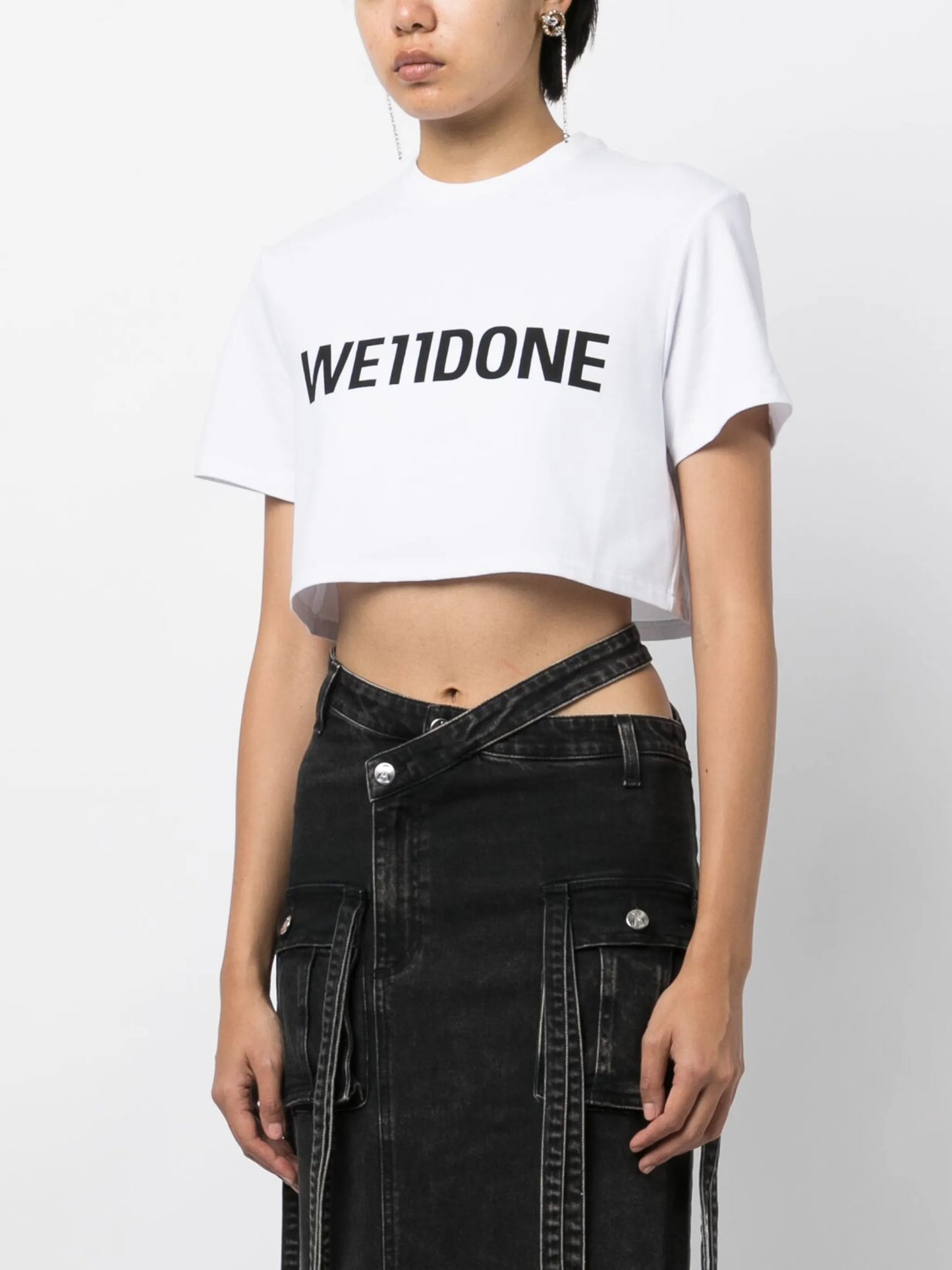 logo-print jersey cropped T-shirt