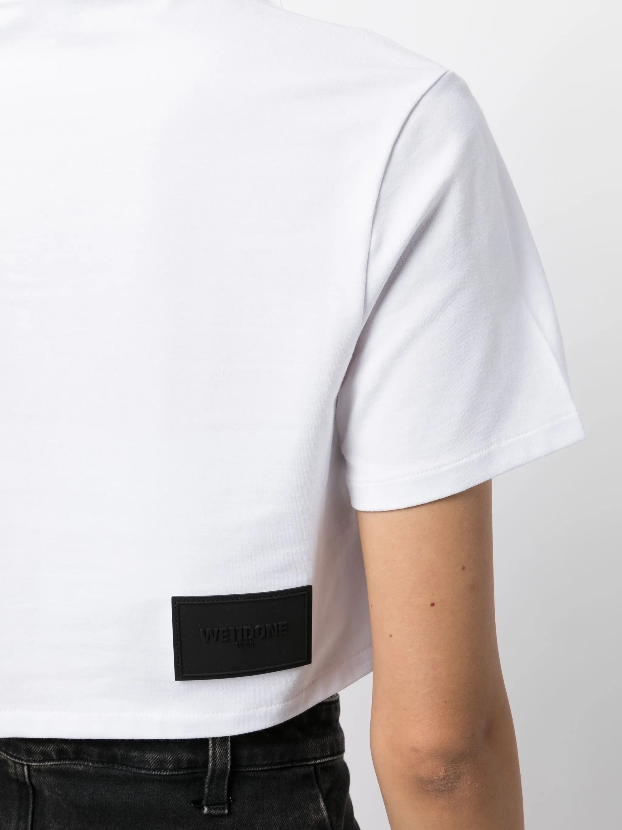 logo-print jersey cropped T-shirt