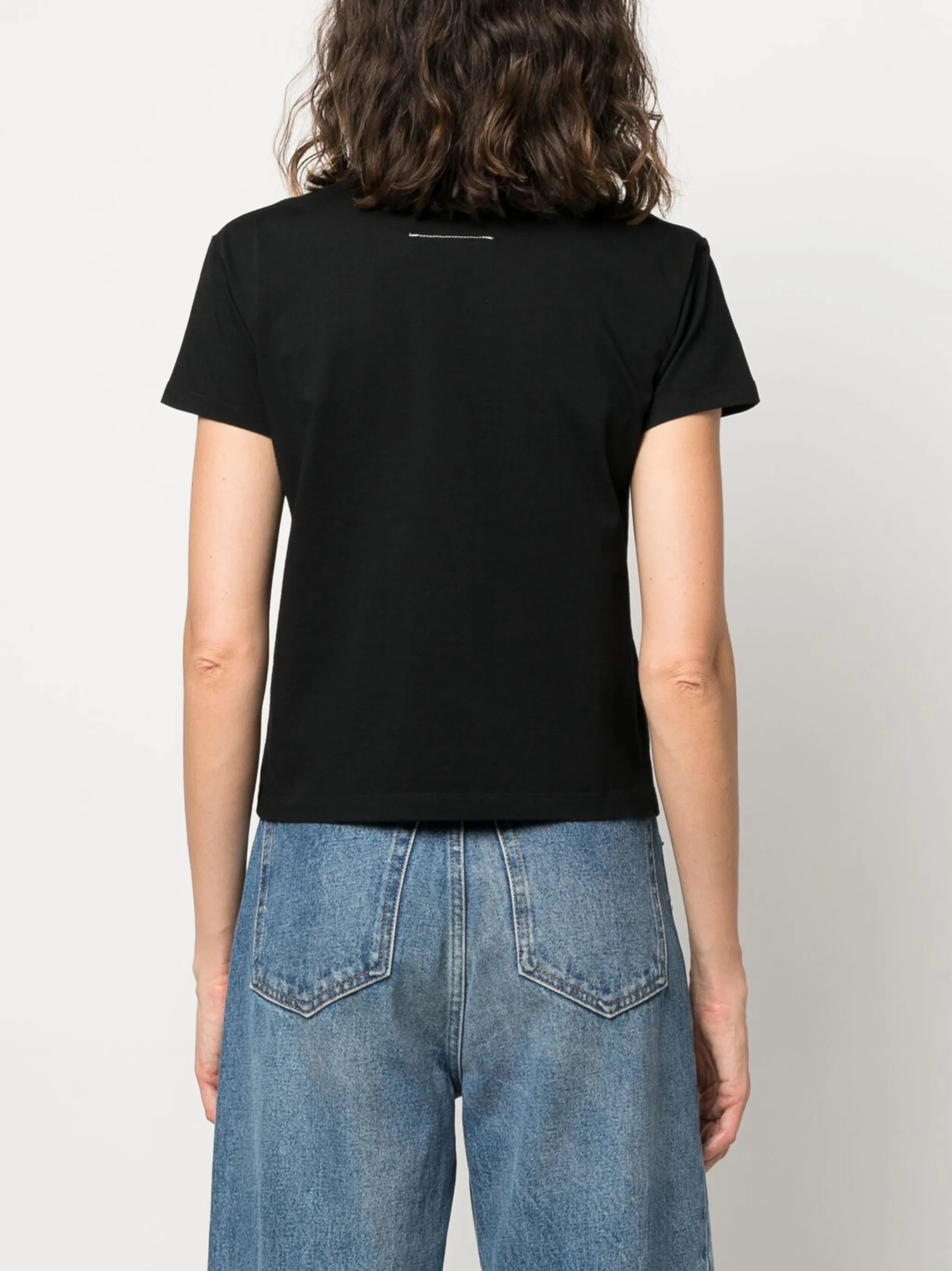 numbers-motif cotton T-shirt