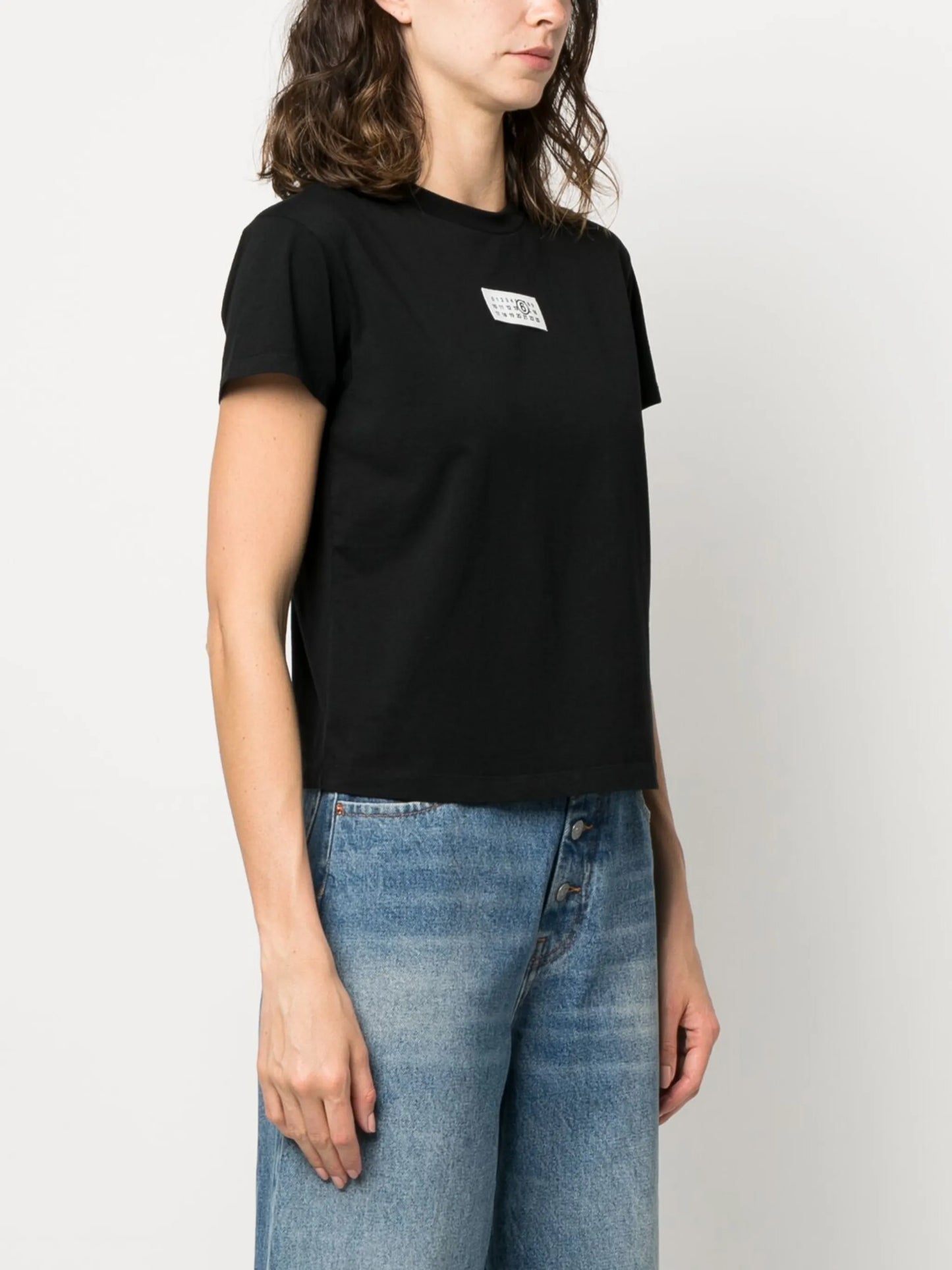 numbers-motif cotton T-shirt