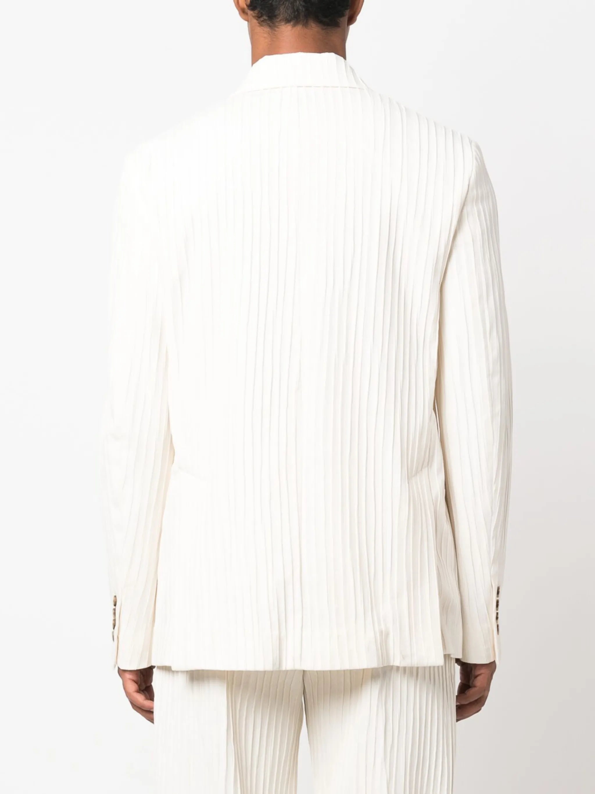 striped double-breasted blazer