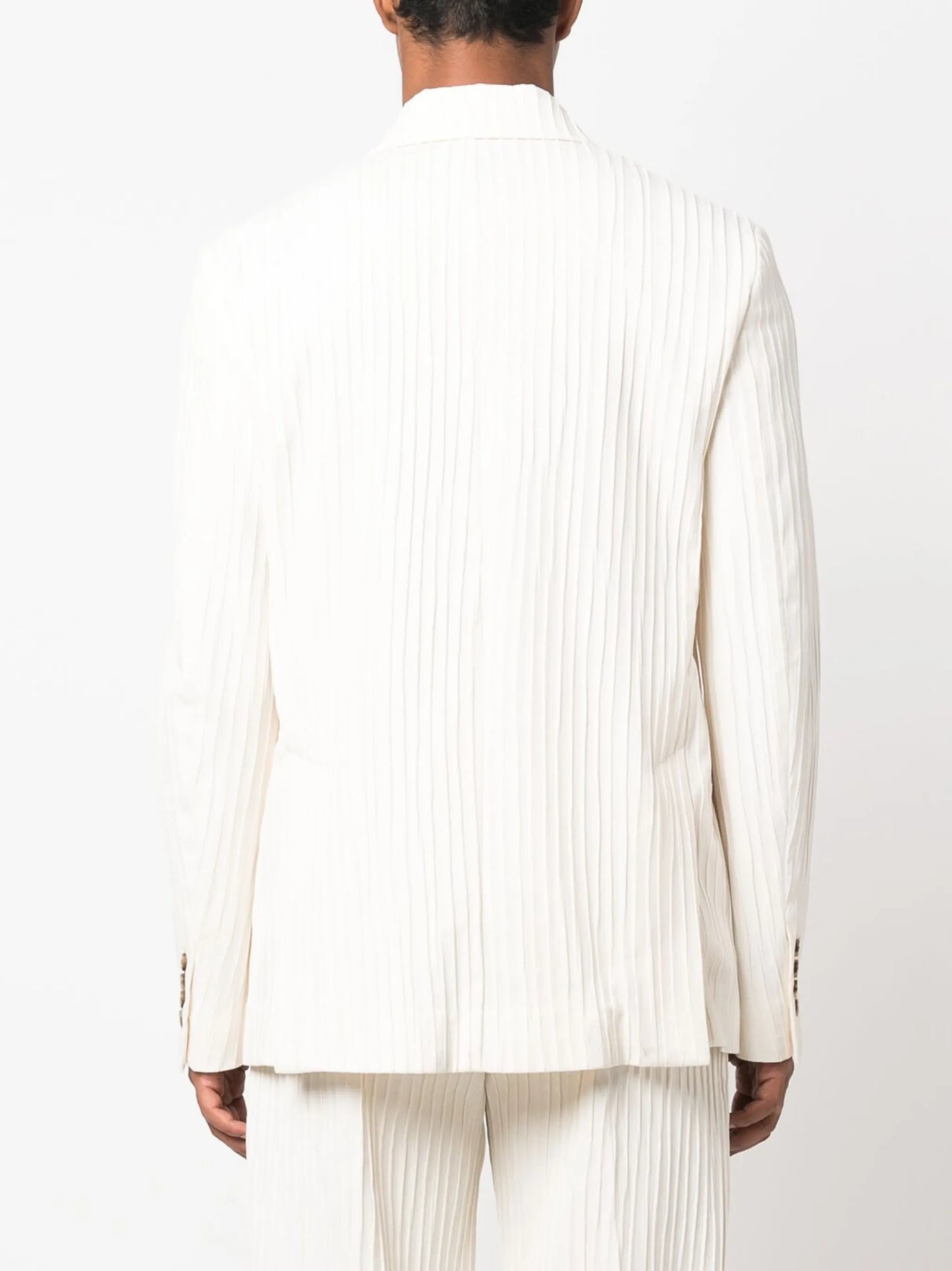 striped double-breasted blazer