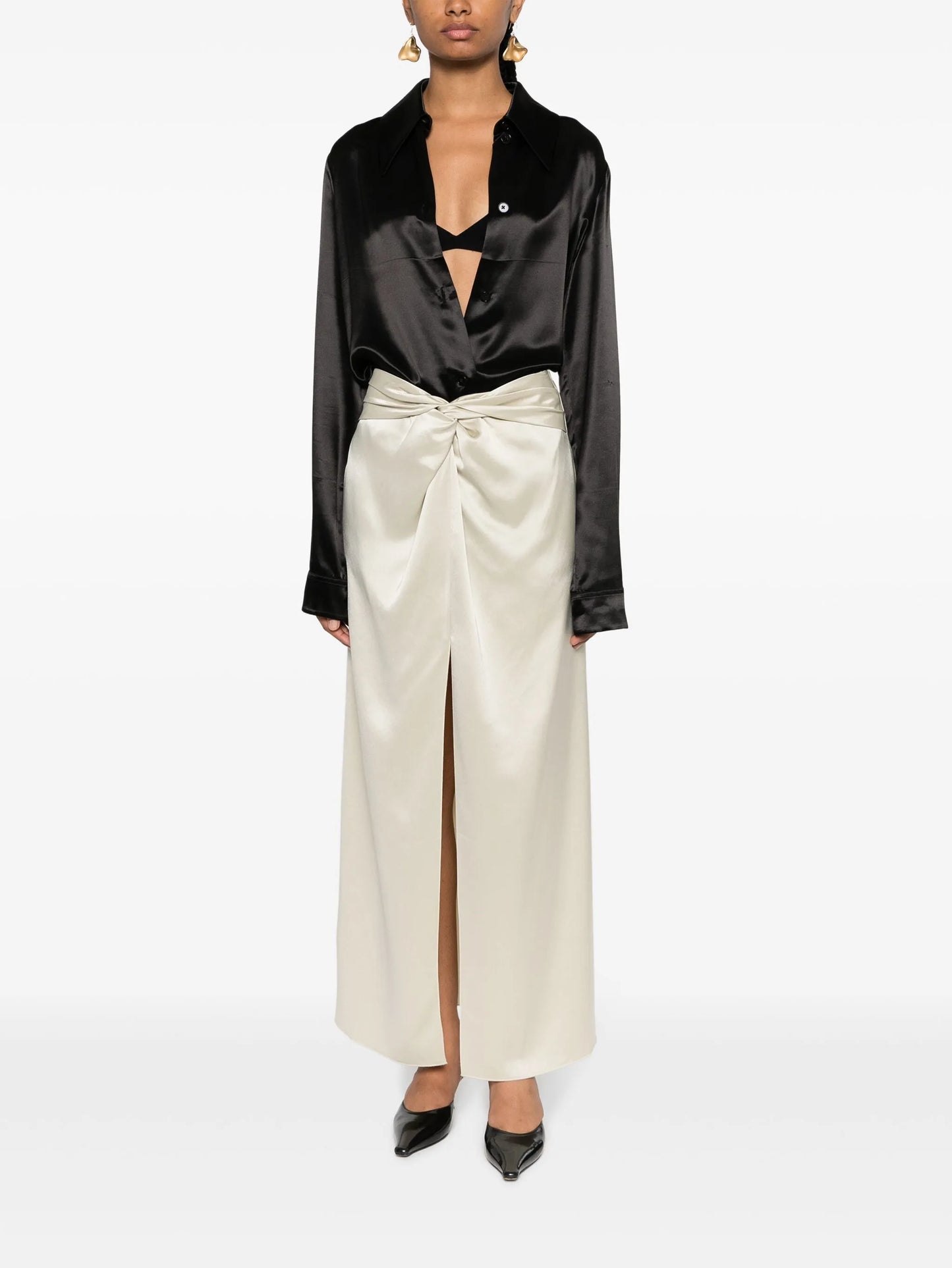 Heida satin maxi skirt