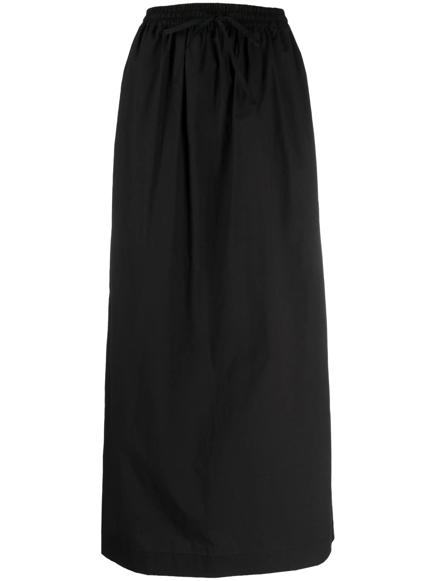 high-waisted cotton maxi skirt
