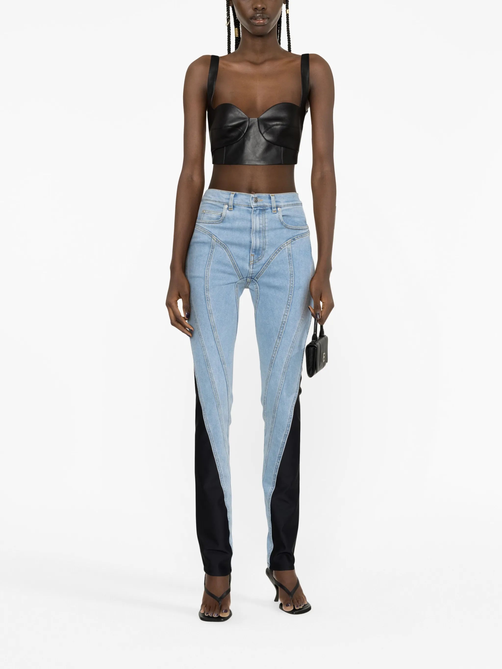 Spiral skinny jeans