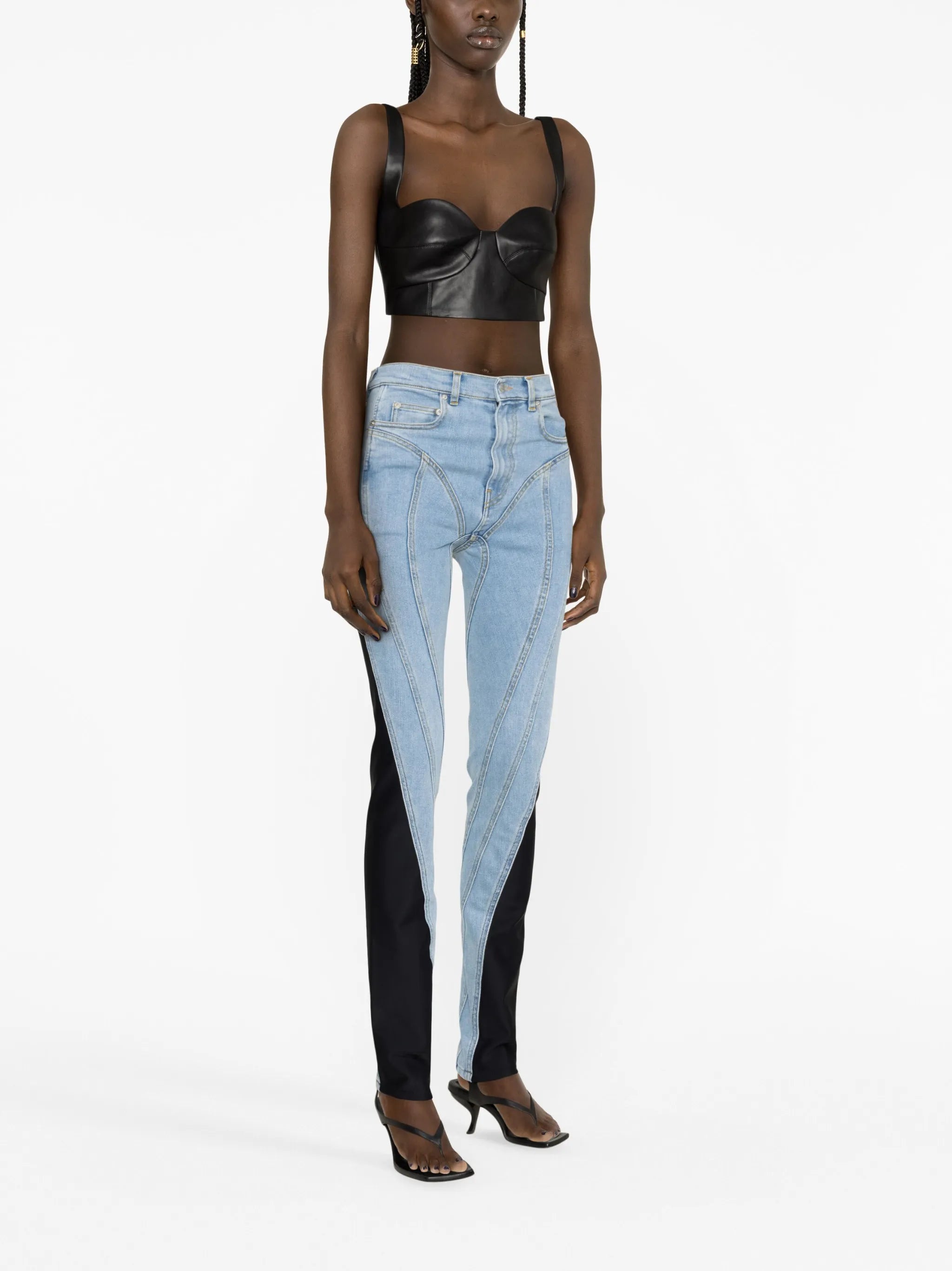 Spiral skinny jeans