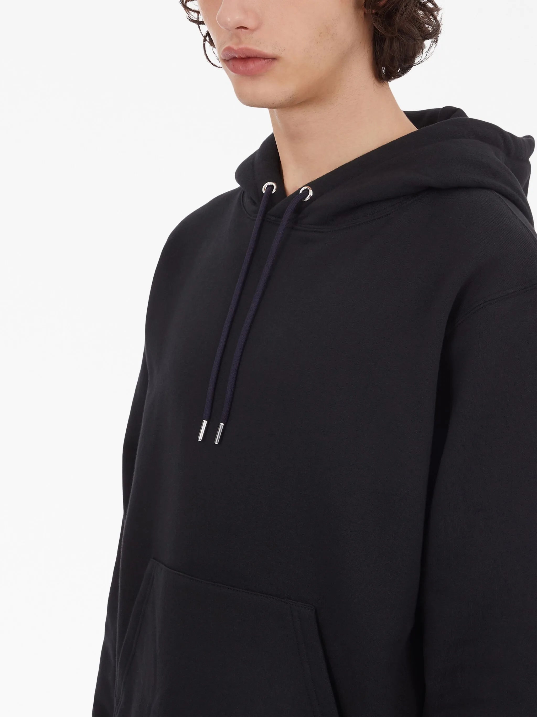 stripe-detailing cotton hoodie