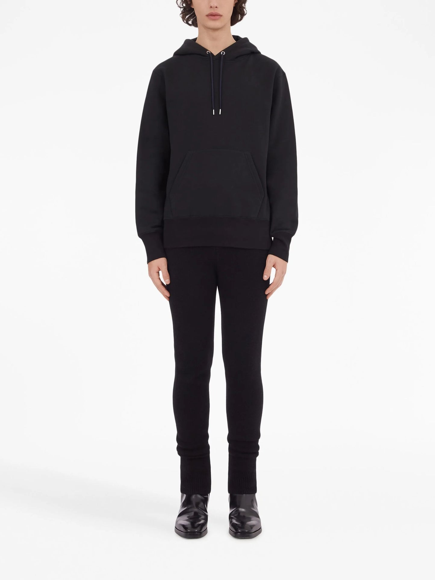 stripe-detailing cotton hoodie