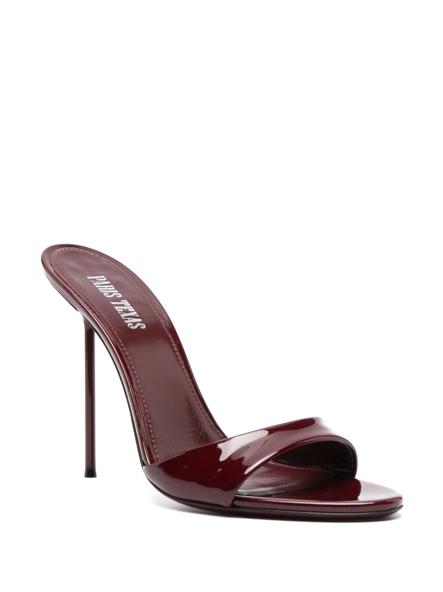 Lidia 105mm patent-leather mules