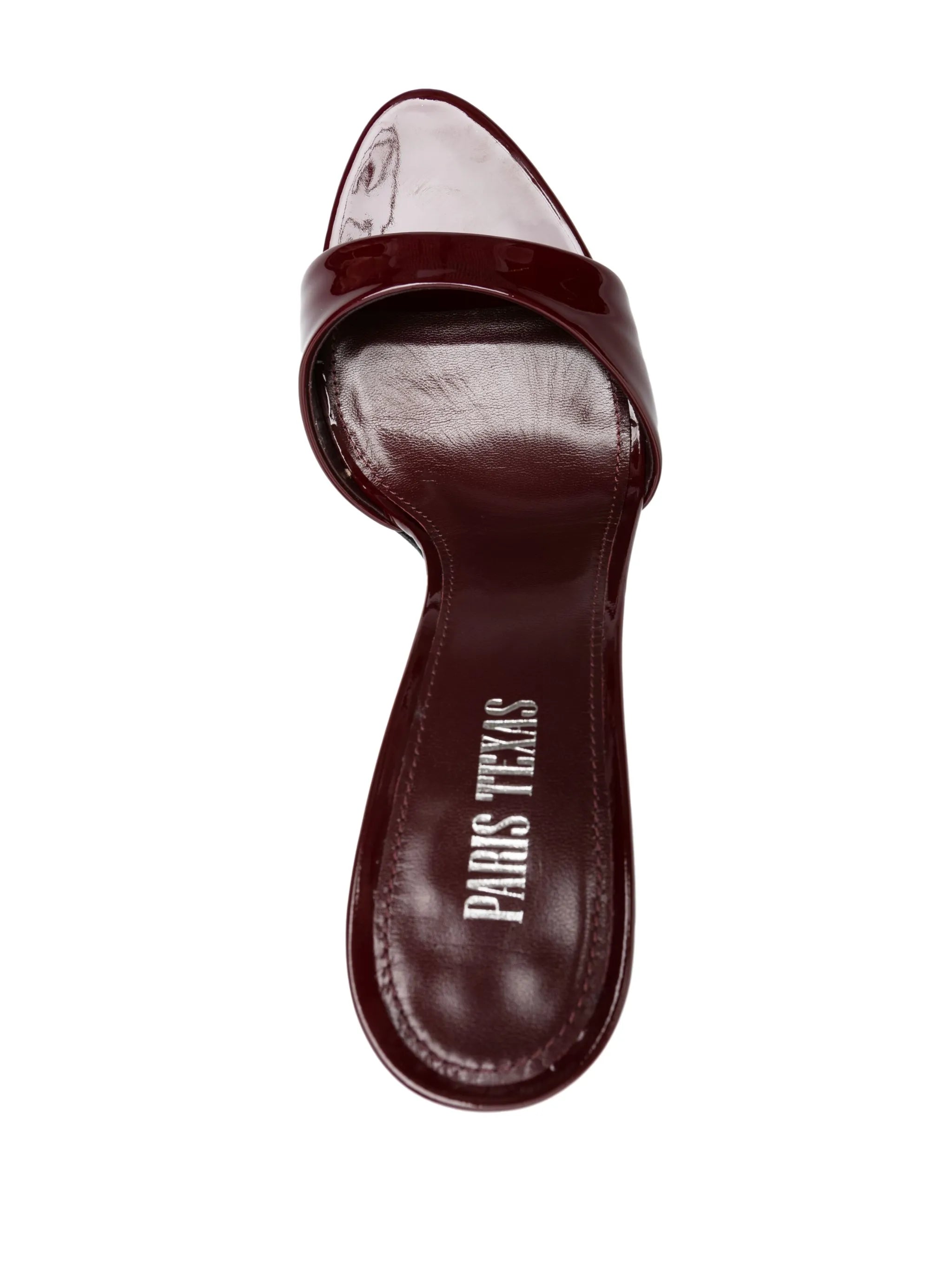 Lidia 105mm patent-leather mules