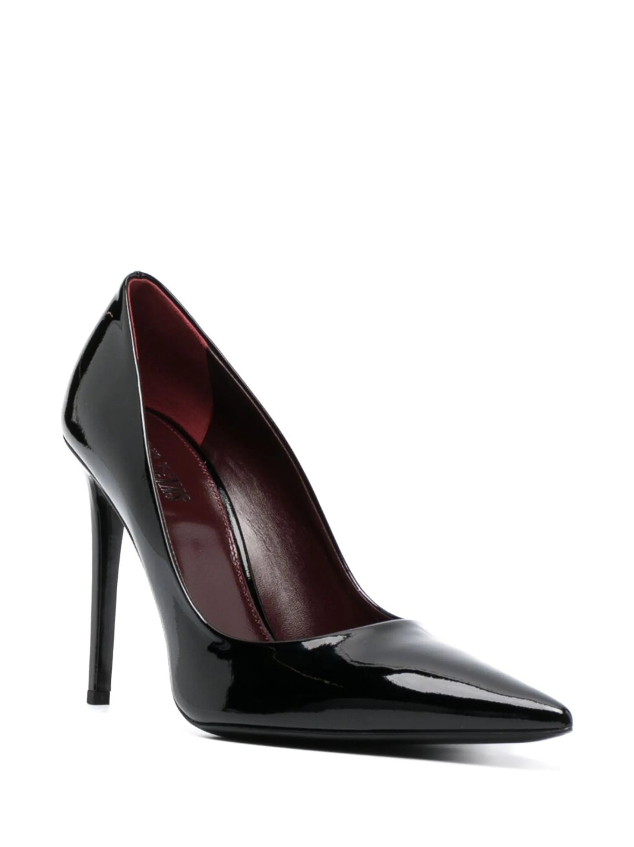 pointed-toe leather pumps