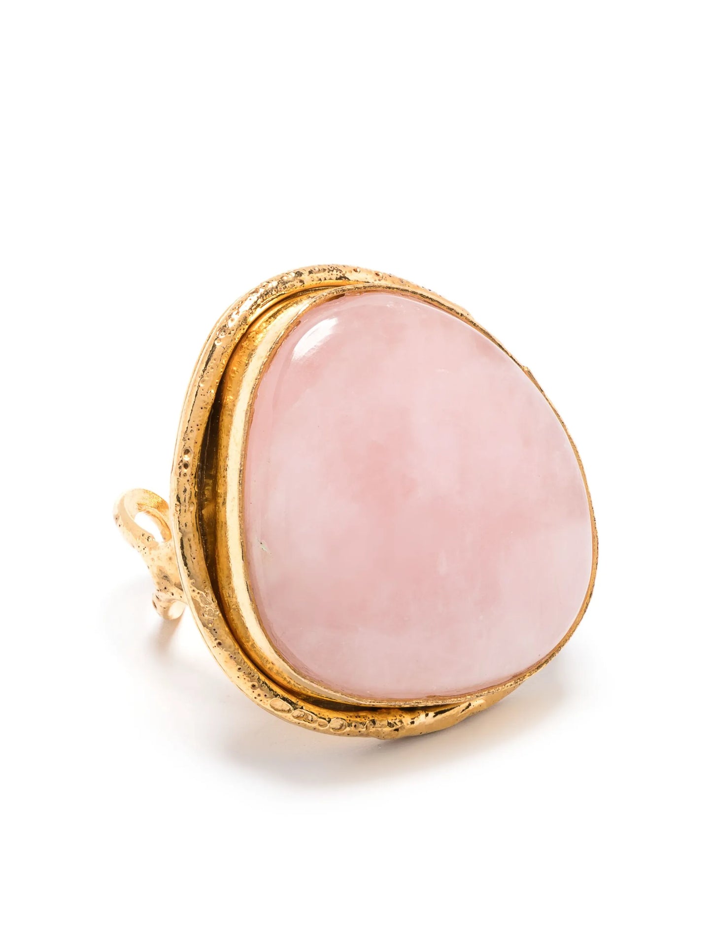 Macaron quartz-embellished ring