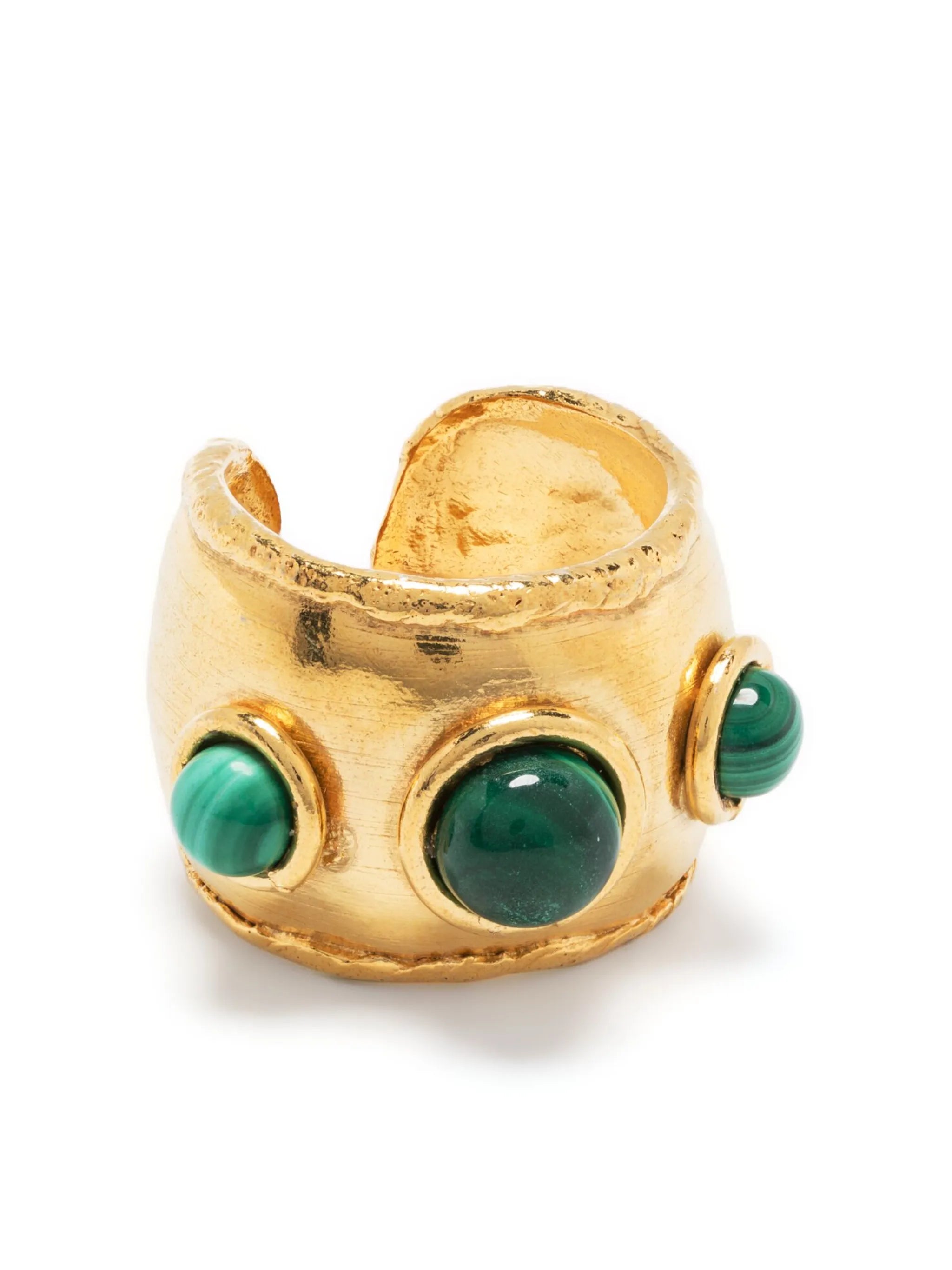 Dune malachite ring