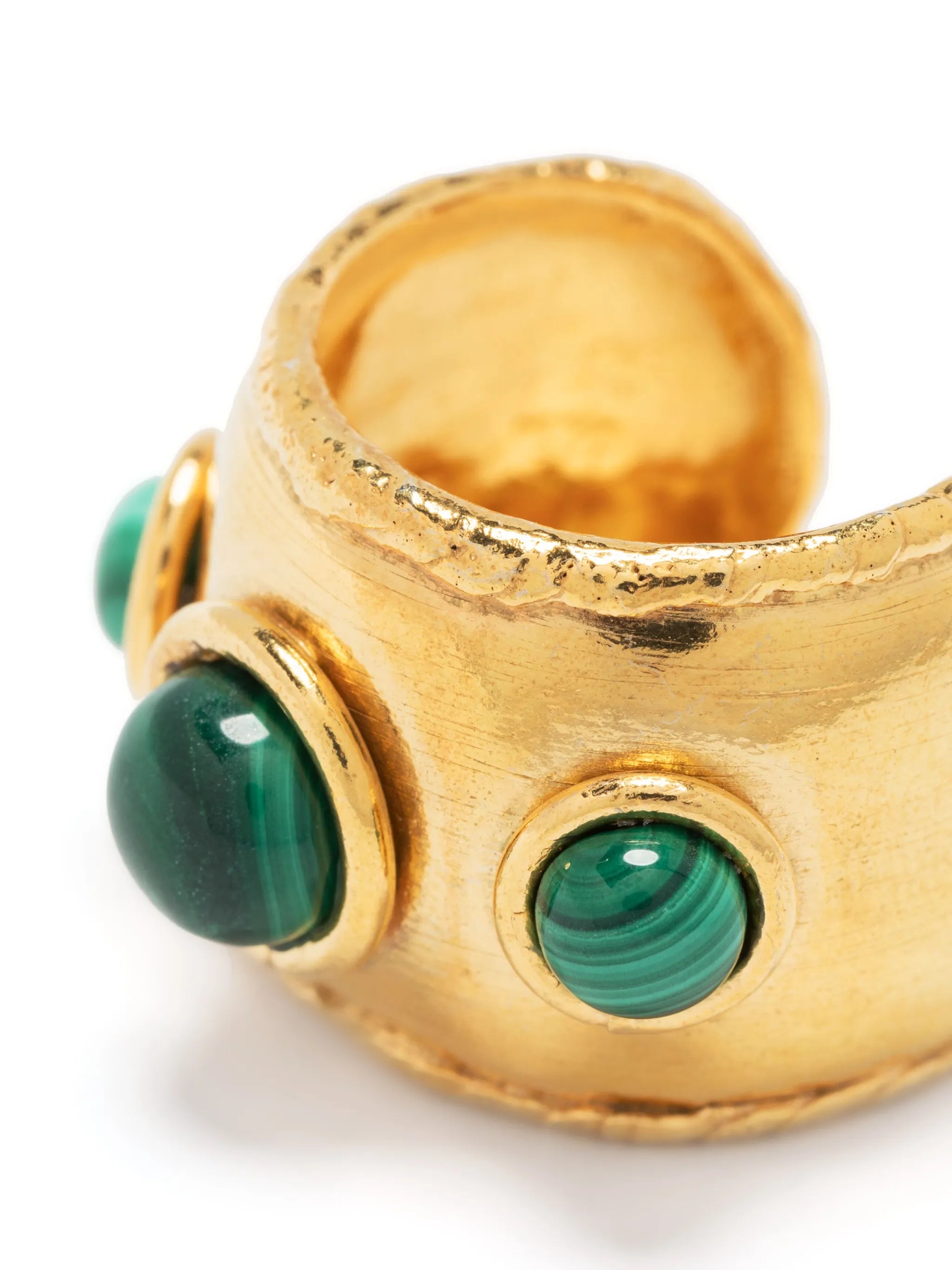 Dune malachite ring