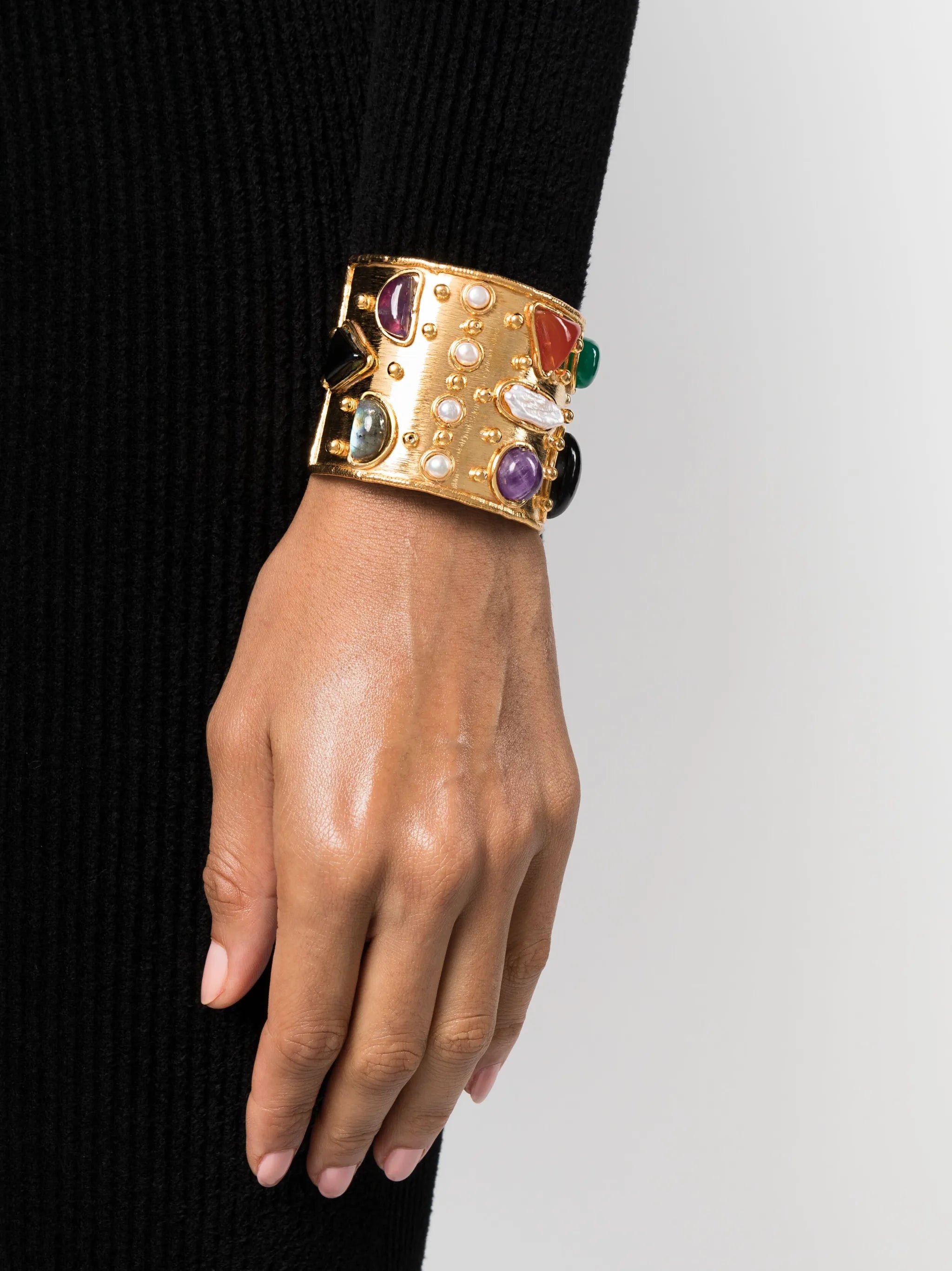 gemstone cuff bracelet