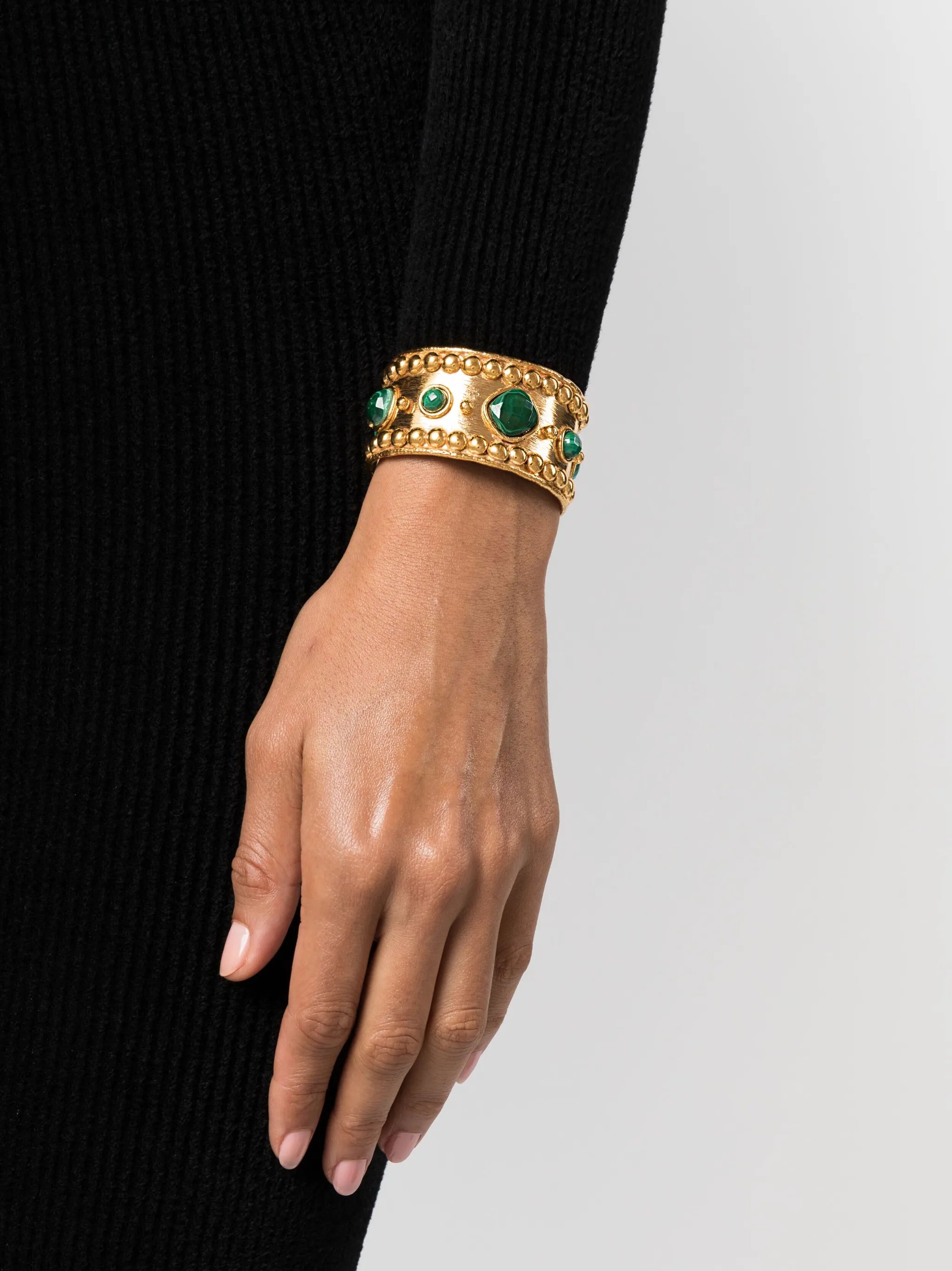 Byzantine gemstone cuff bracelet