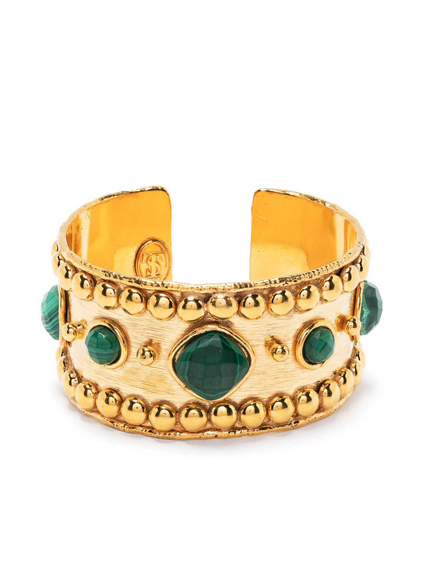 Byzantine gemstone cuff bracelet