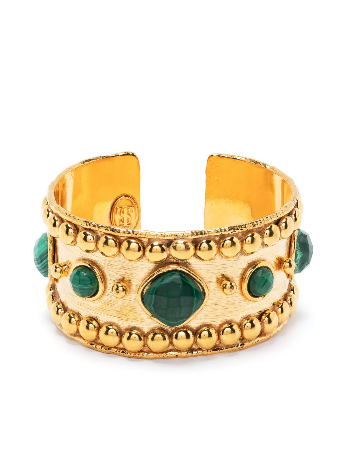 Byzantine gemstone cuff bracelet