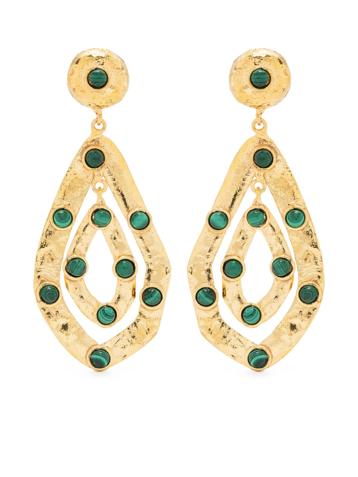 Ava malachite earrings