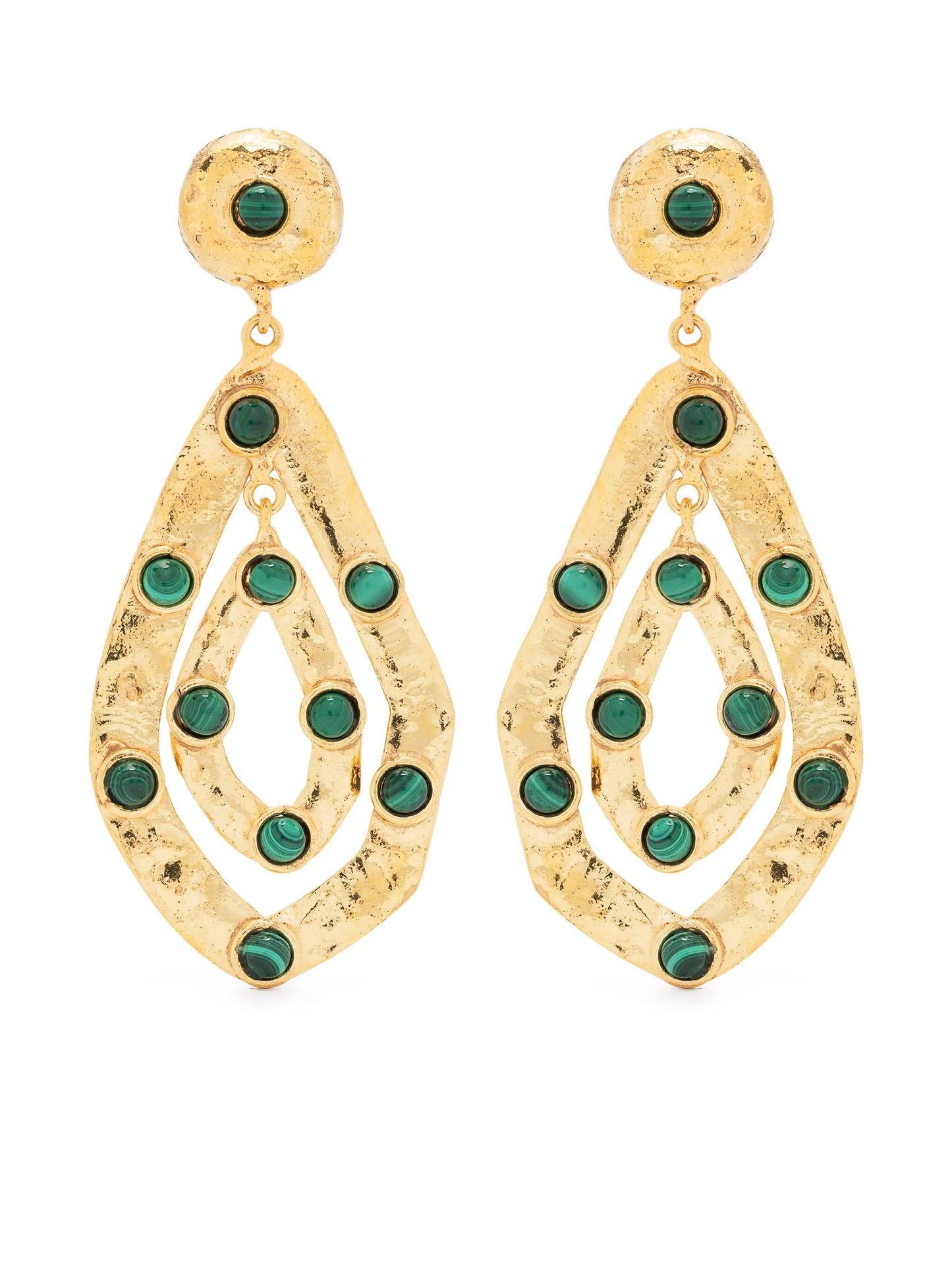 Ava malachite earrings