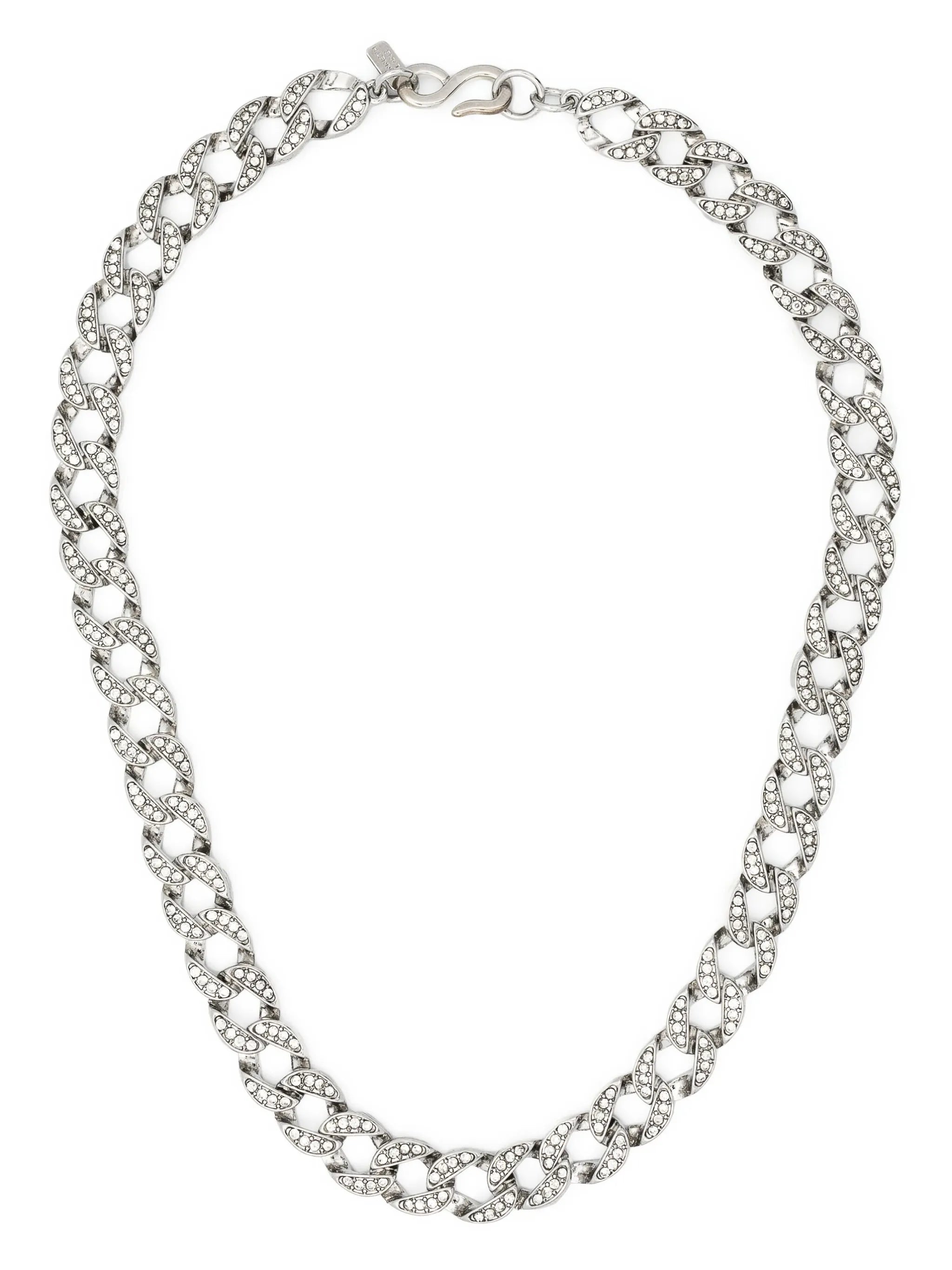 crystal-embellished chain-link necklace