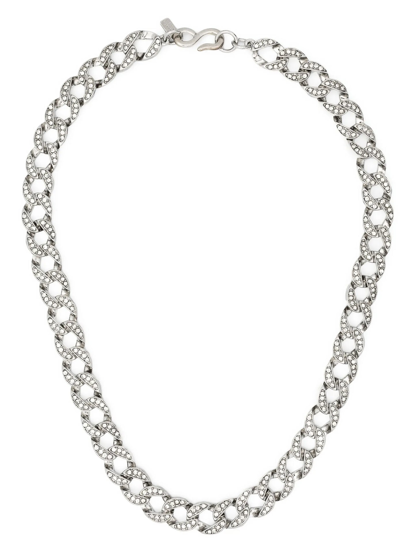 crystal-embellished chain-link necklace