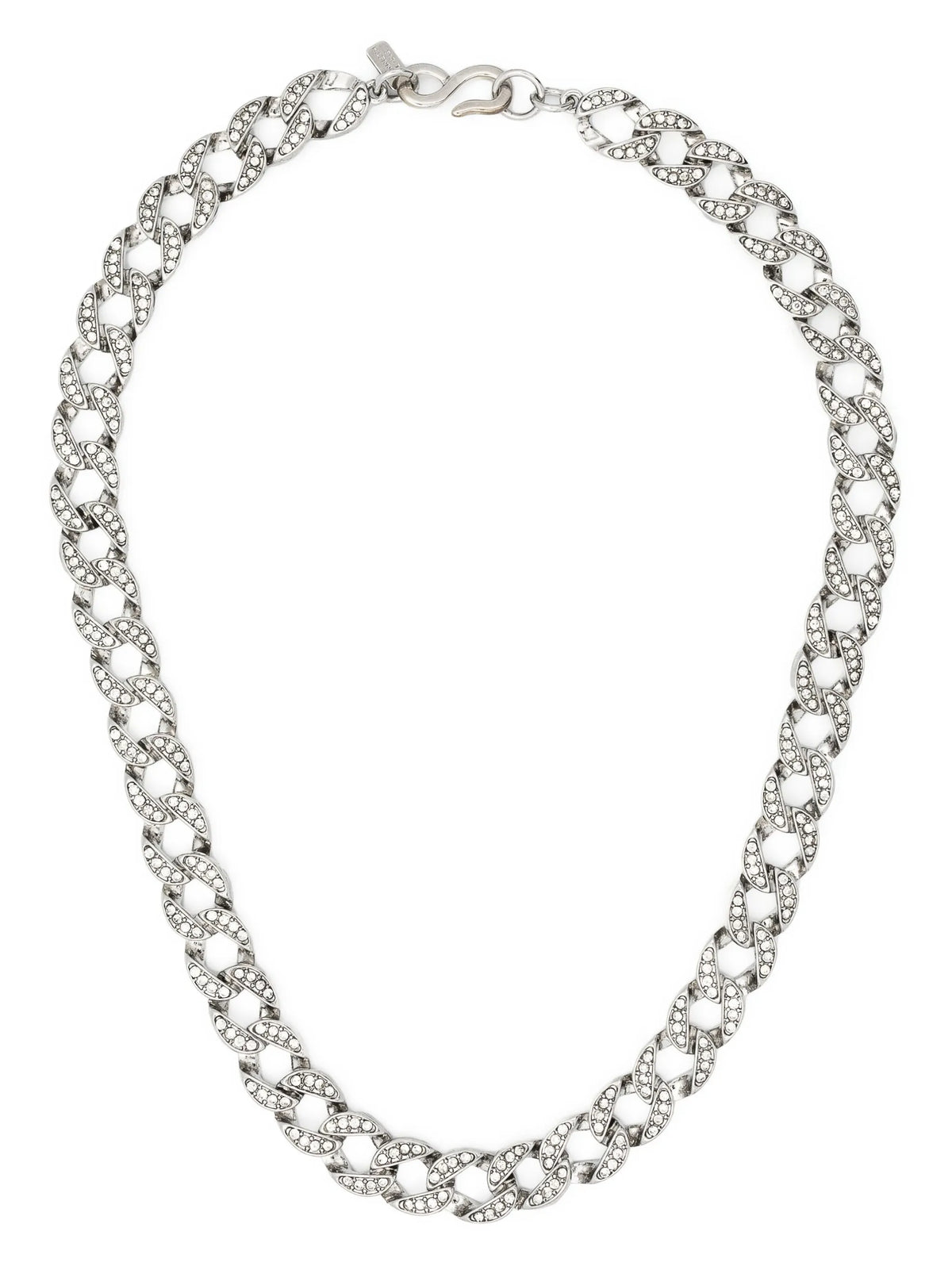 crystal-embellished chain-link necklace