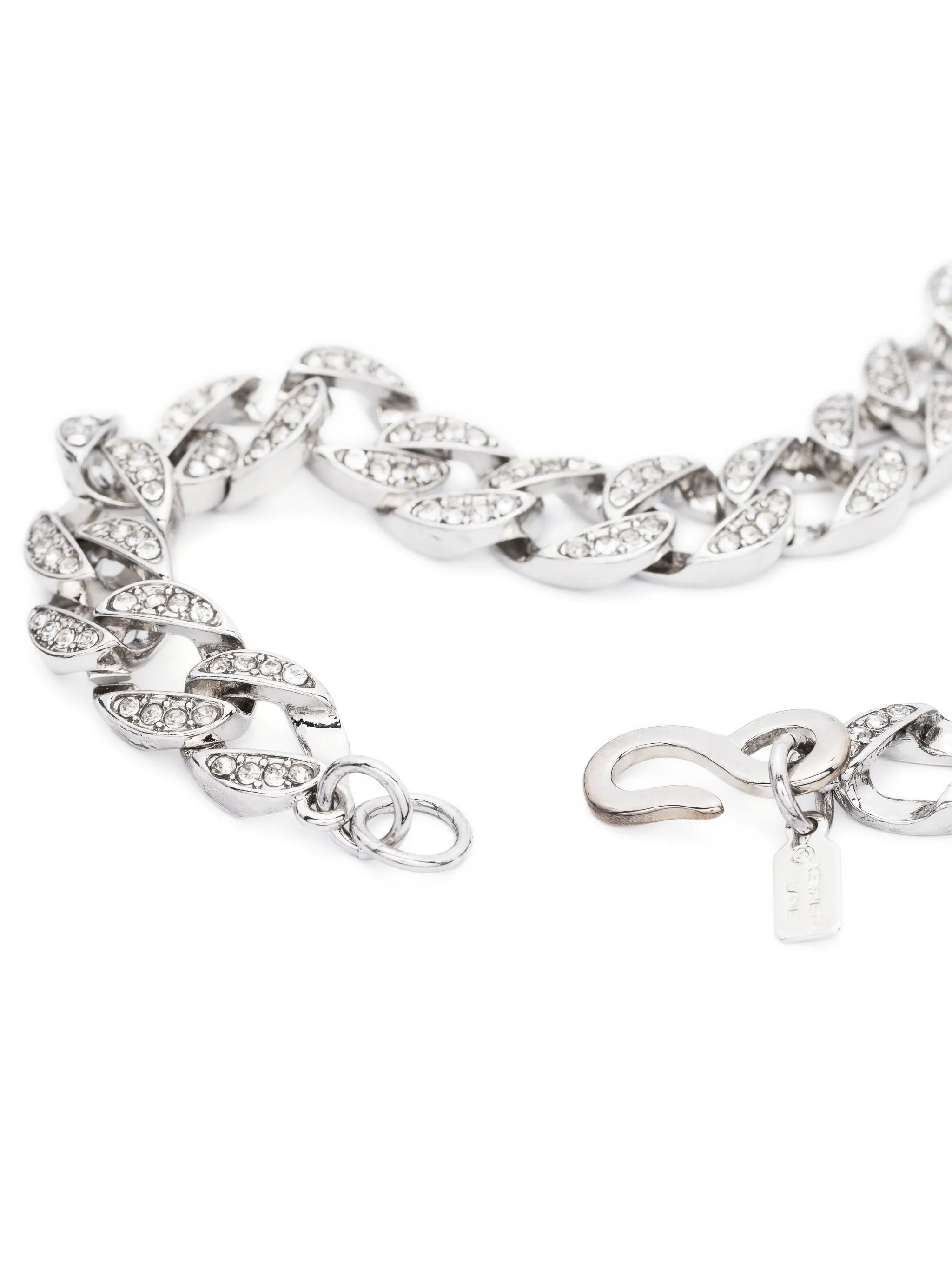 crystal-embellished chain-link necklace