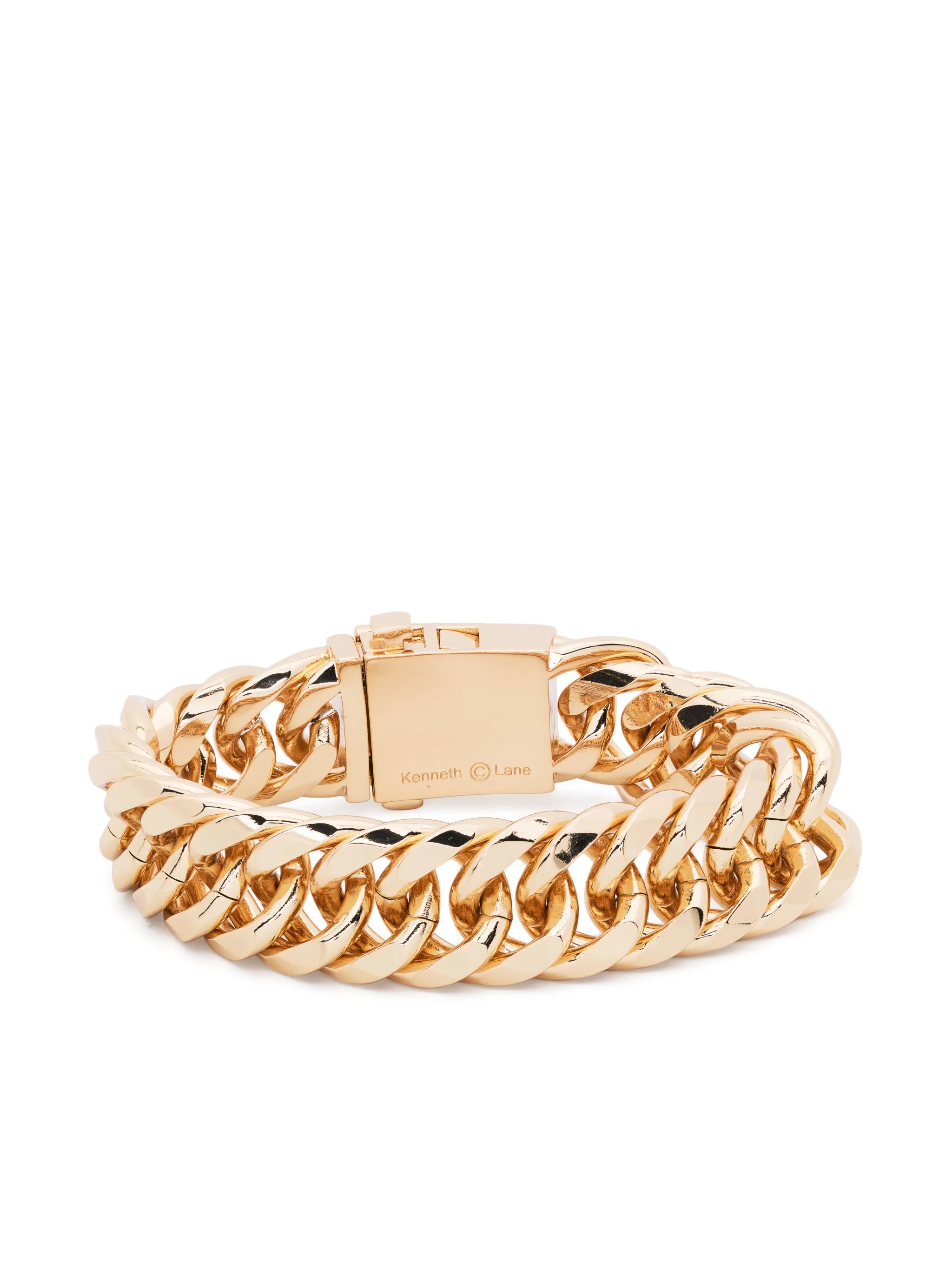 gold-plated curb-chain bracelet
