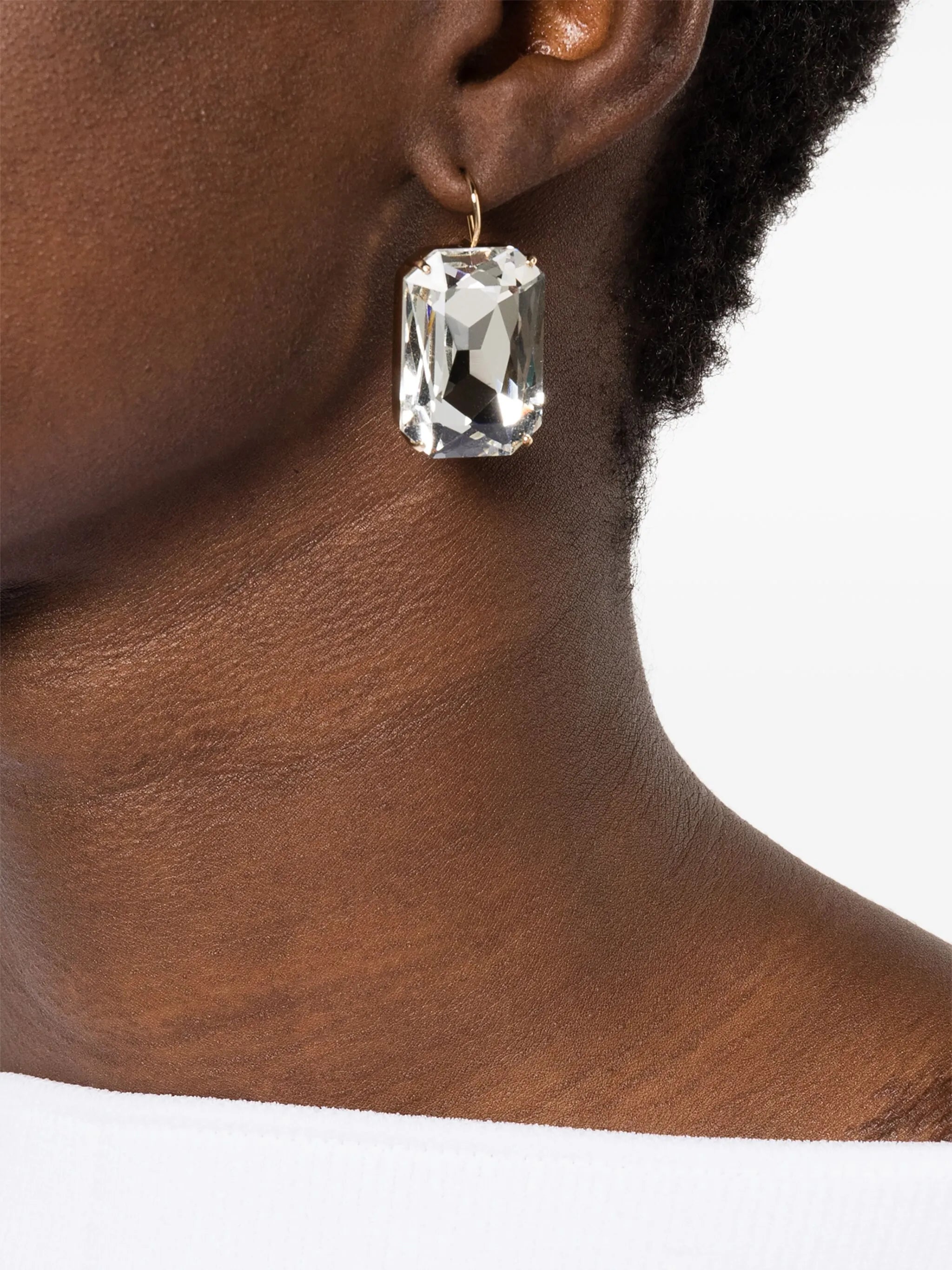 crystal-embellished drop earrings