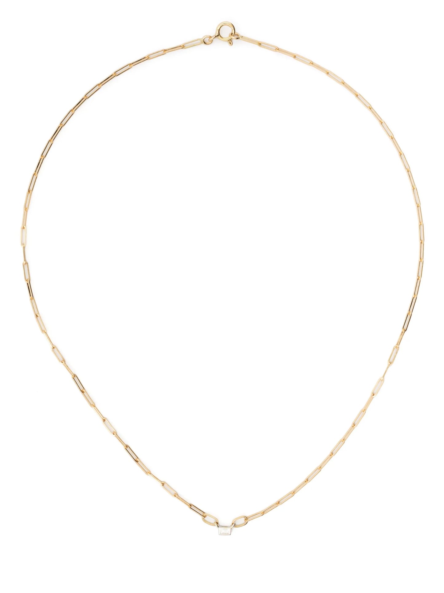 18kt yellow gold Solitaire diamond necklace