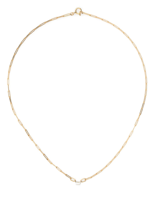 18kt yellow gold Solitaire diamond necklace