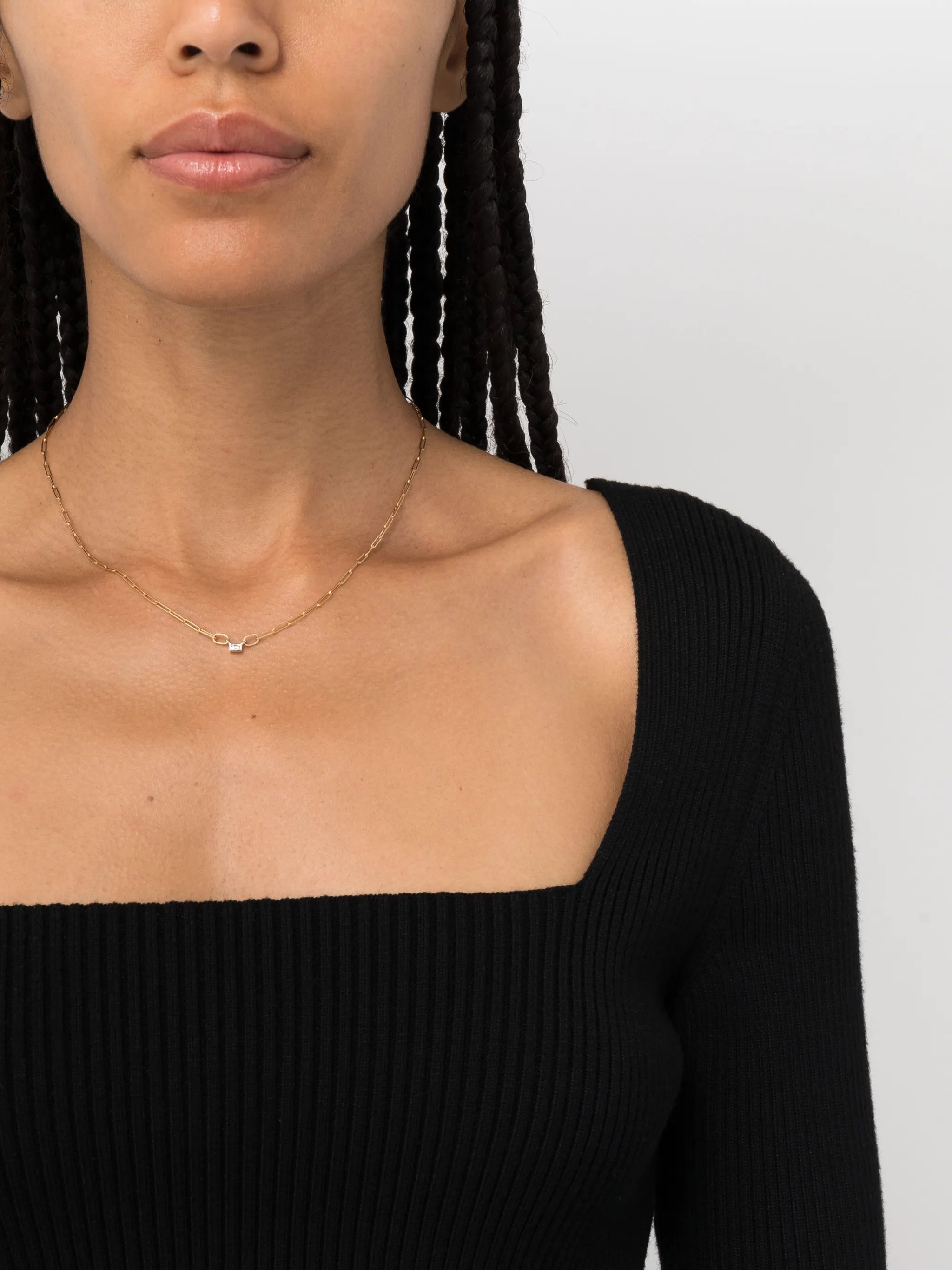 18kt yellow gold Solitaire diamond necklace